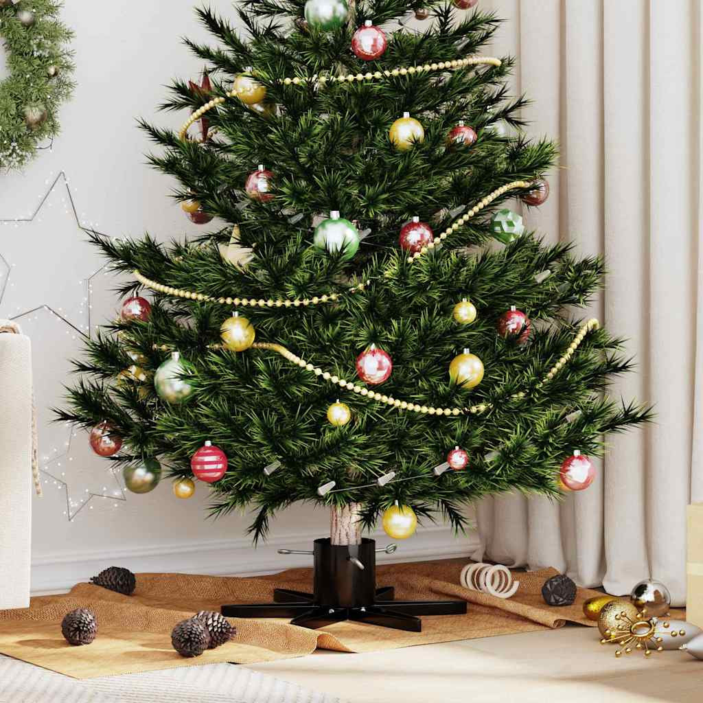 vidaXL Weihnachtsbaumständer 1.73 Schwarz 50 x 50 x 15,5 cm Stahl