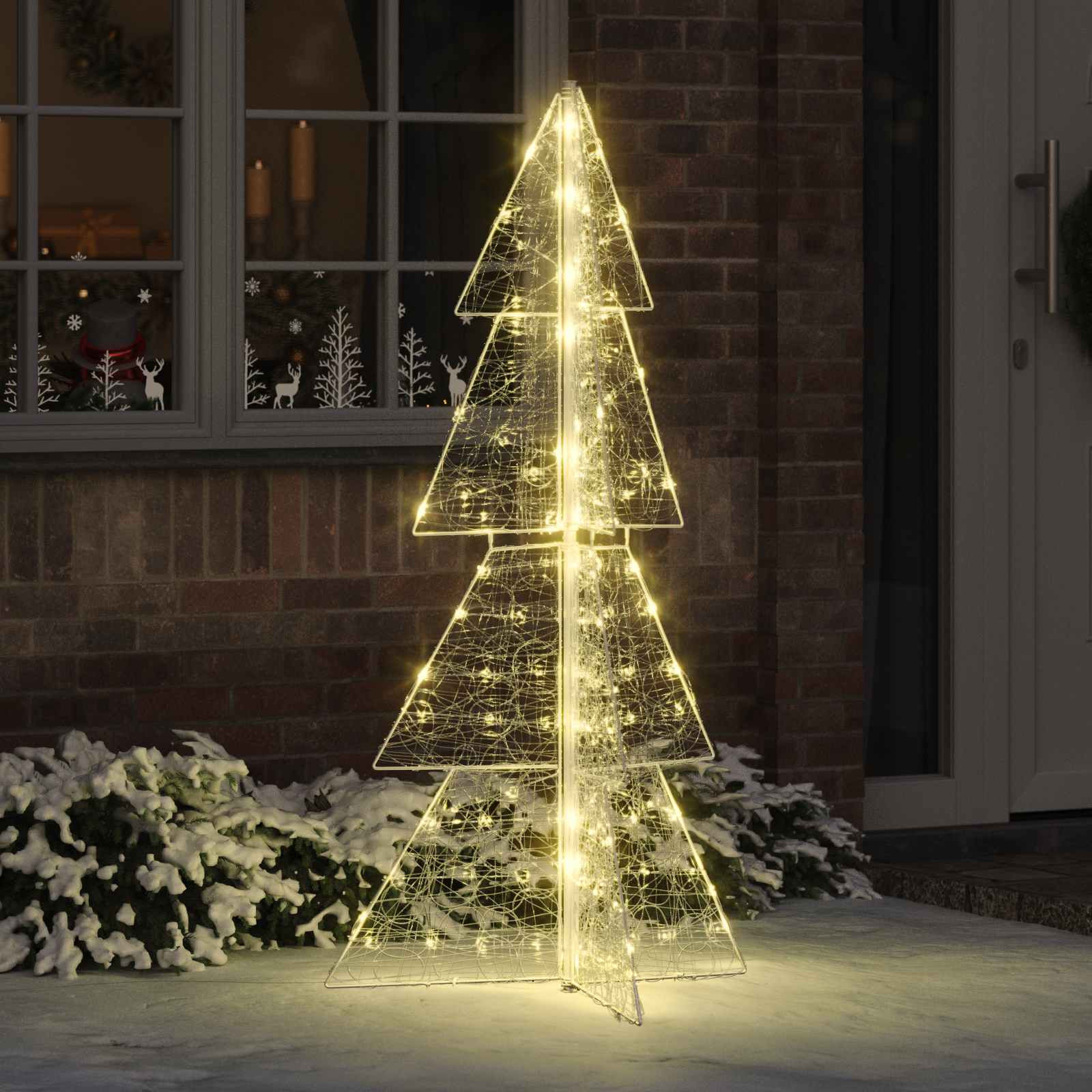 vidaXL Weihnachtsbaum mit 160 LEDs Warmes Weiß 150 cm Acryl