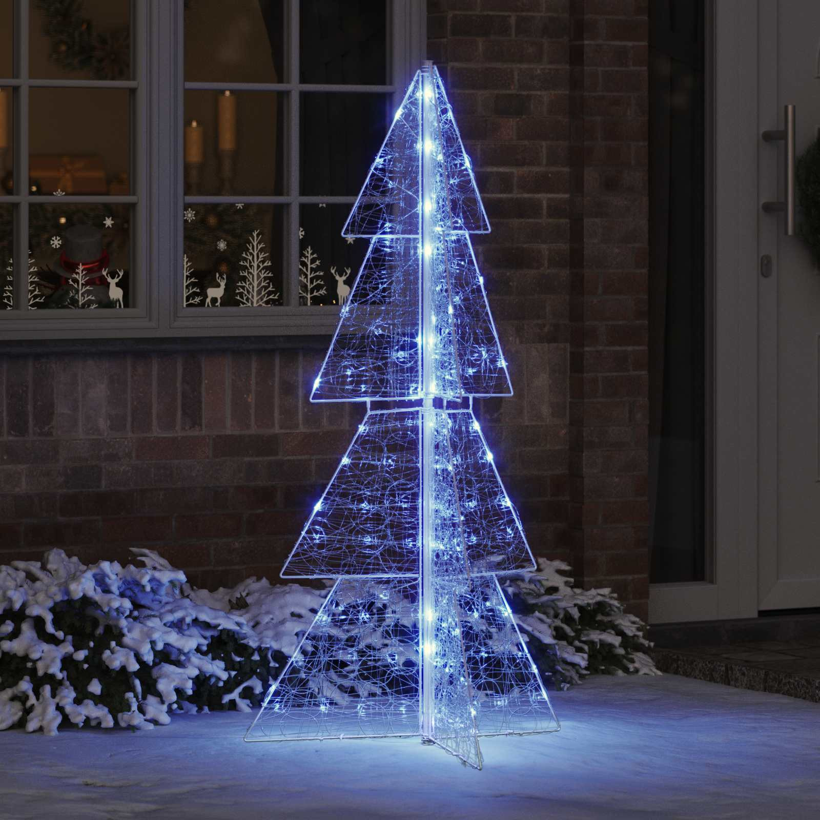 vidaXL Weihnachtsbaum mit 160 LEDs Blau 150 cm Acryl