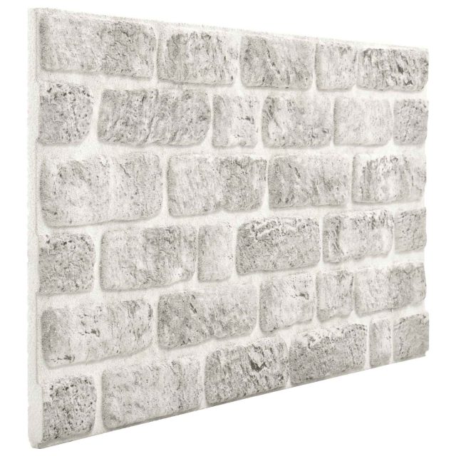 vidaXL Wandpaneele 10 pcs Hellgrau 100 x 50 cm EPS-Schaum