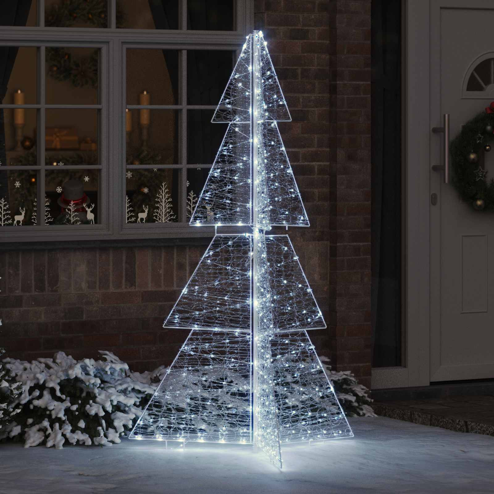 vidaXL Weihnachtsbaum mit 240 LEDs Kaltweiß 180 cm Acryl