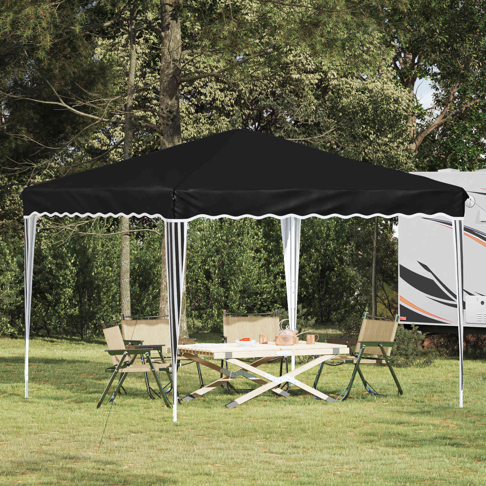 vidaXL Pop-up Partyzelt 288 x 288 x 245 cm Anthrazit Oxford-Stoff