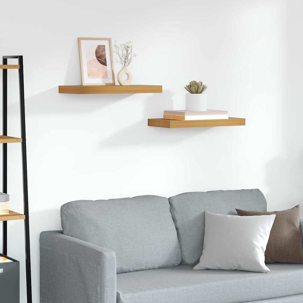 vidaXL Wandregal Wandhalterung 2 pcs Braun 50 x 23,5 x 3,8 cm