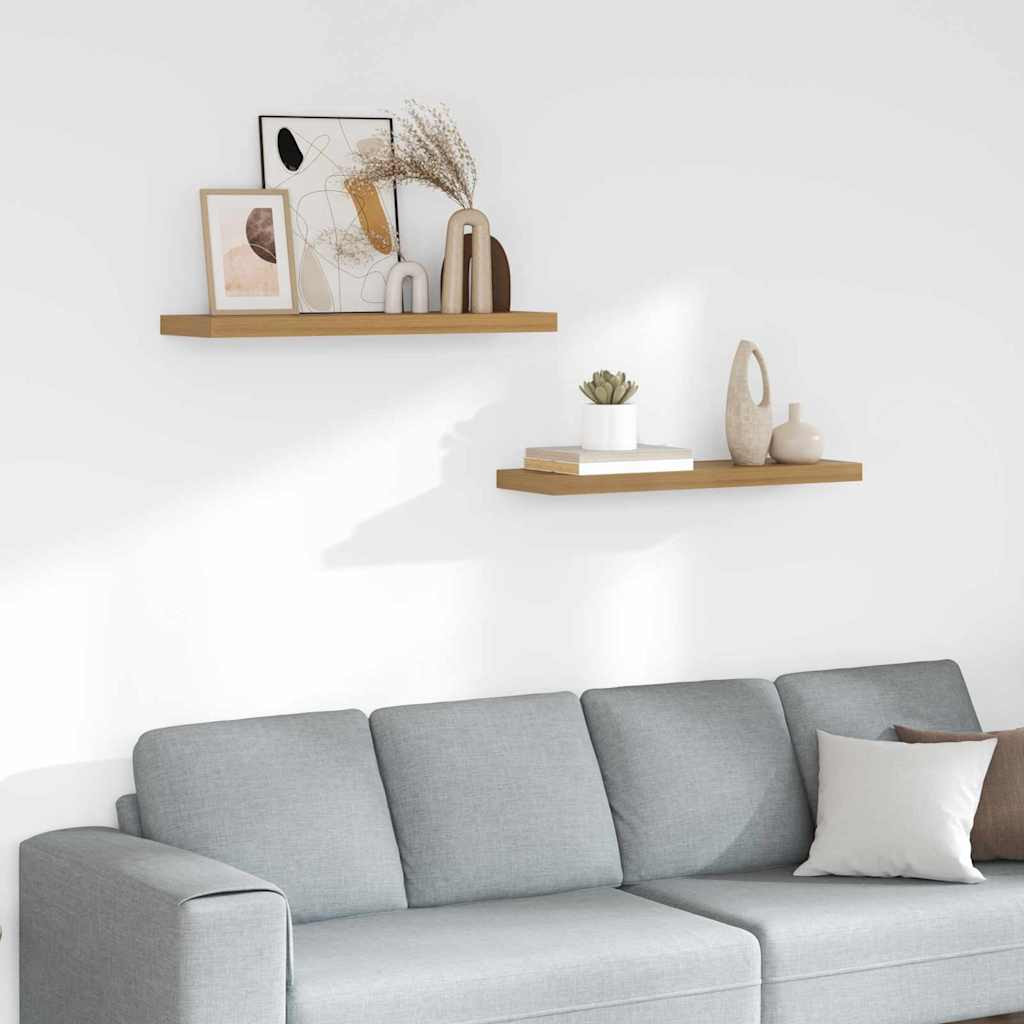 vidaXL Wandregal Wandhalterung 2 pcs Braun 90 x 23,5 x 3,8 cm
