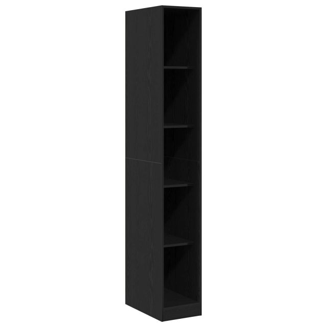 vidaXL Kleiderschrank mit Regal Schwarz Eichen-Optik 30 x 50 x 200 cm