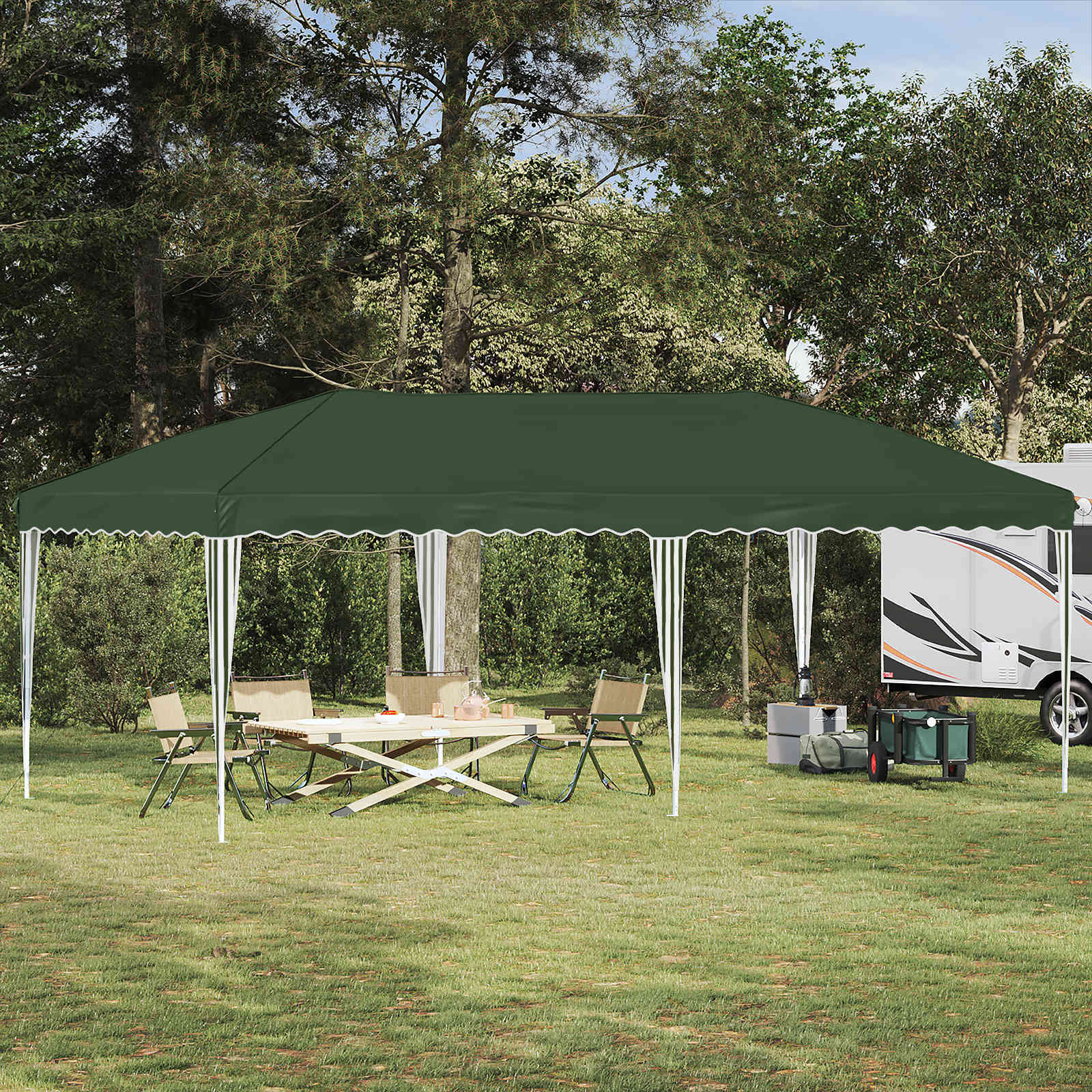 vidaXL Pop-up Partyzelt 575 x 290 x 245 cm Grün