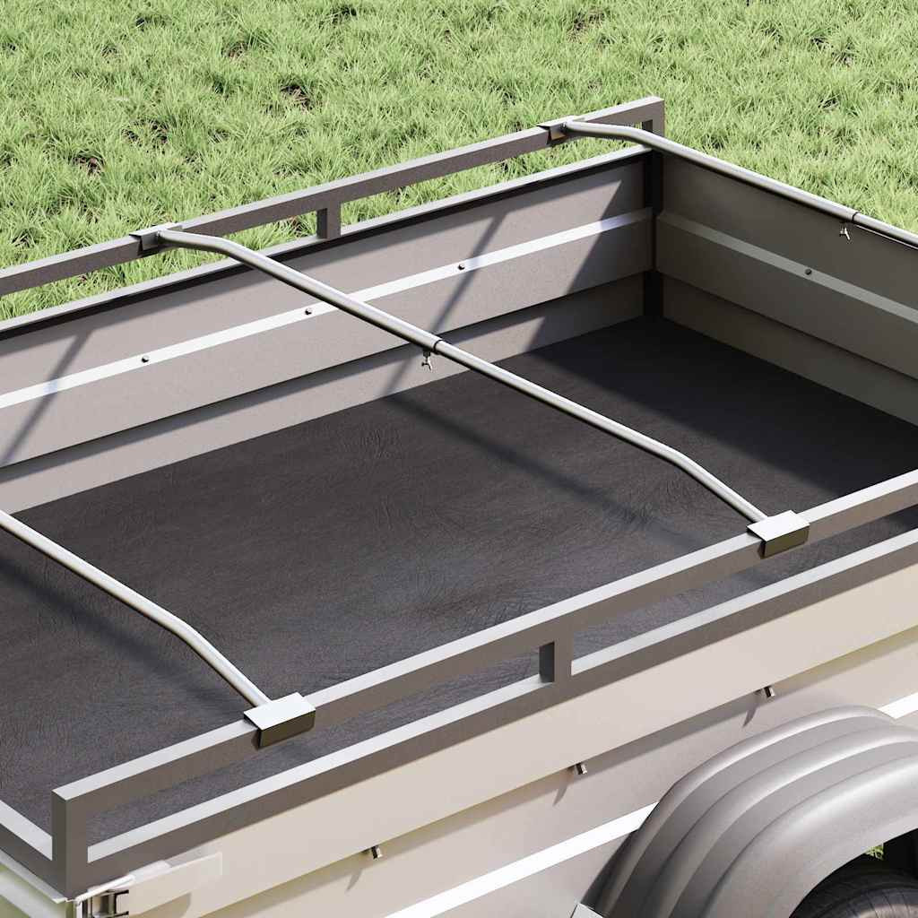 vidaXL Planehalterung für Anhänger 4 Stk. Silber 102-155 cm Aluminium