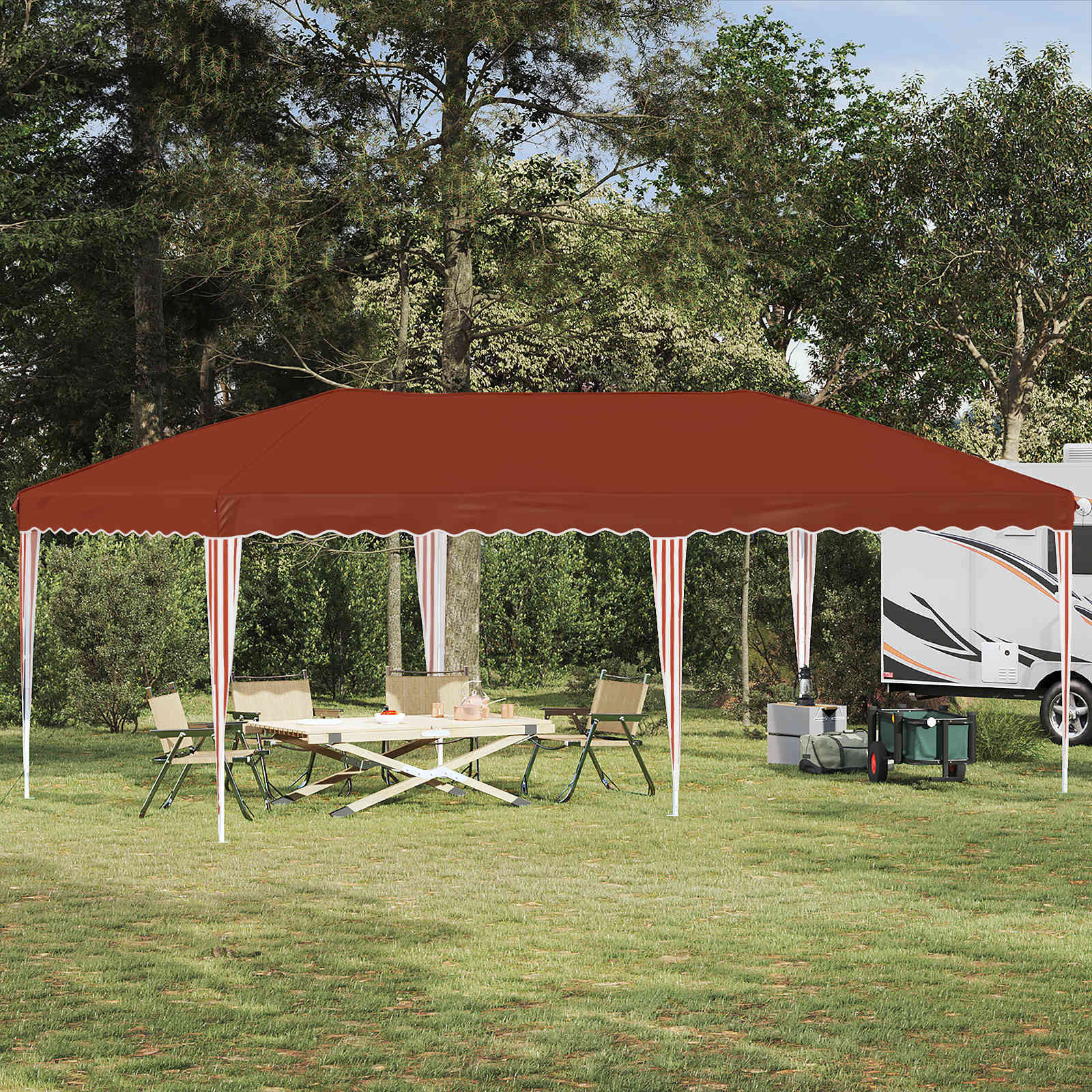 vidaXL Pop-up Partyzelt 575 x 290 x 245 cm Terrakotta