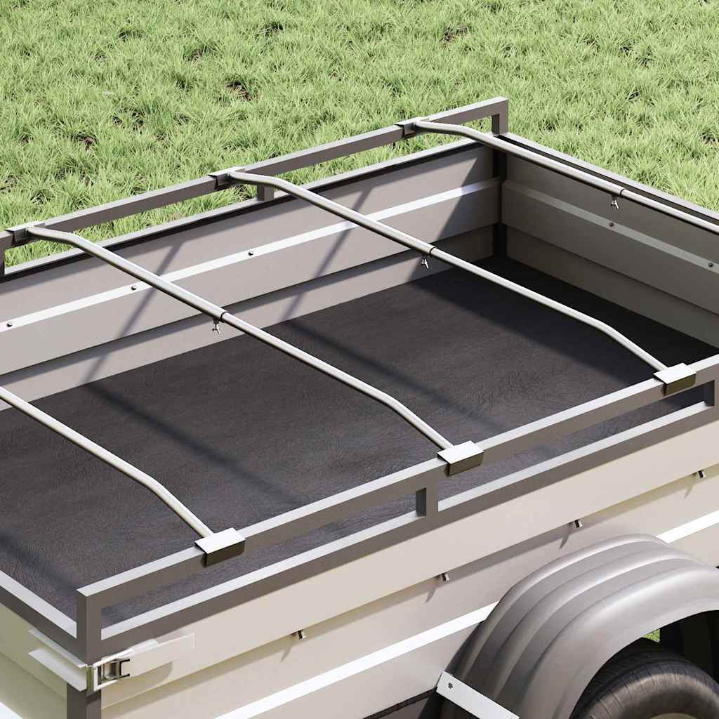 vidaXL Planehalterung für Anhänger 4 Stk. Silber 136-218 cm Aluminium