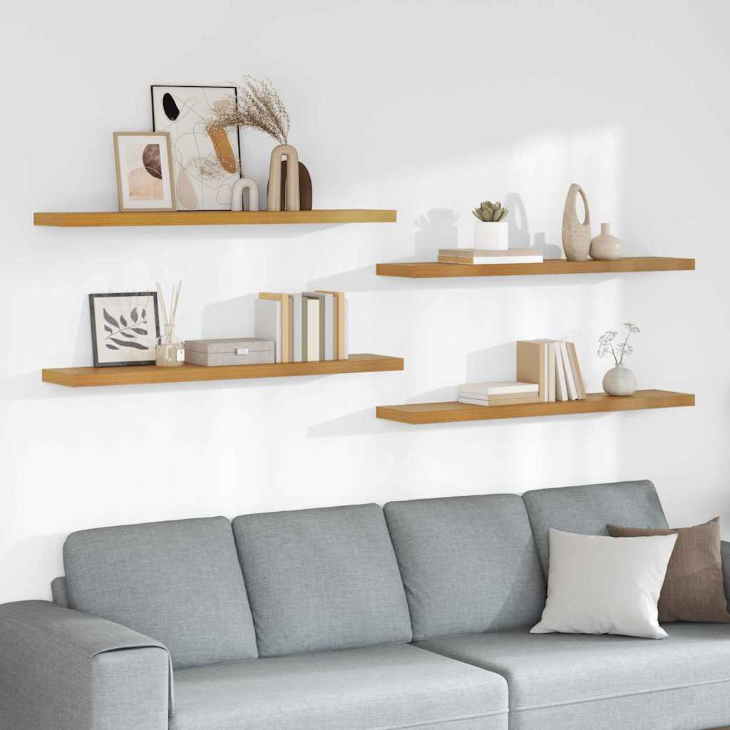 vidaXL Wandregal Wandhalterung 4 pcs Beige 120 x 23,5 x 3,8 cm