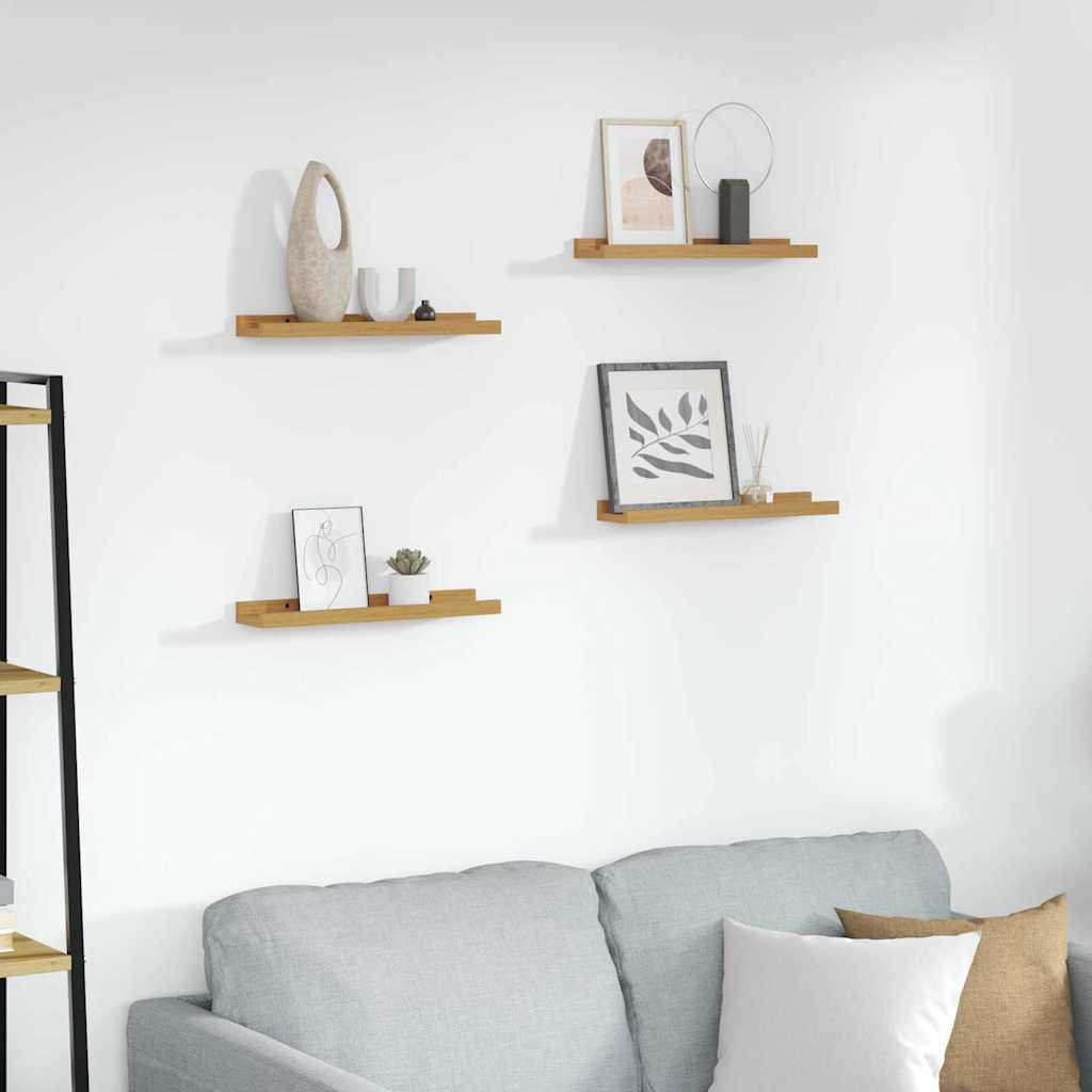 vidaXL Wandregal Wandhalterung 4 pcs Beige 40 x 9 x 3 cm Holzwerkstoff