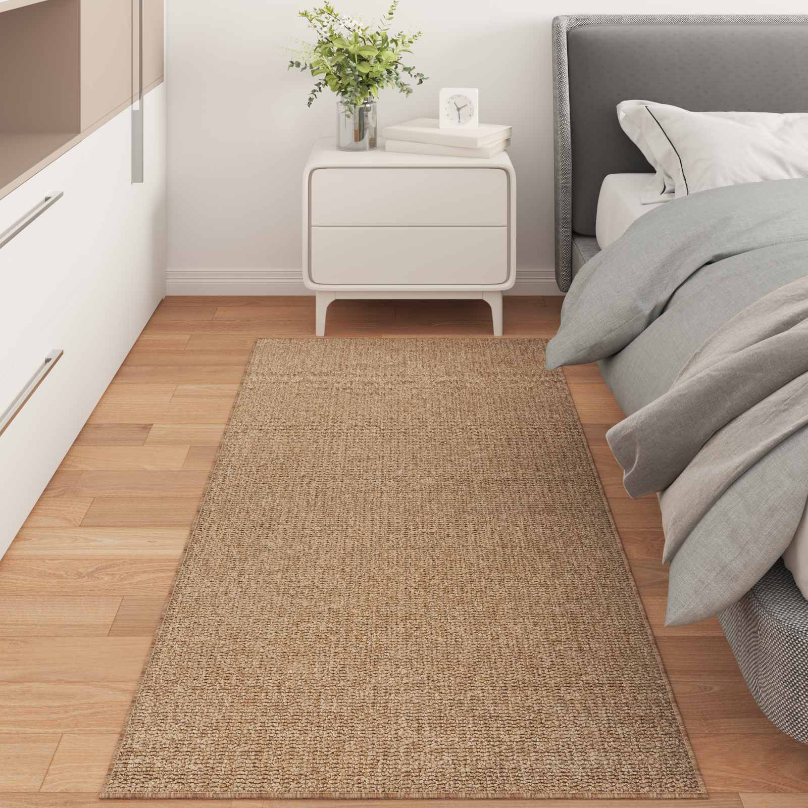 vidaXL Bereichsteppiche Rechtwinklig AGIRA Natur 200 x 80 cm Polyester