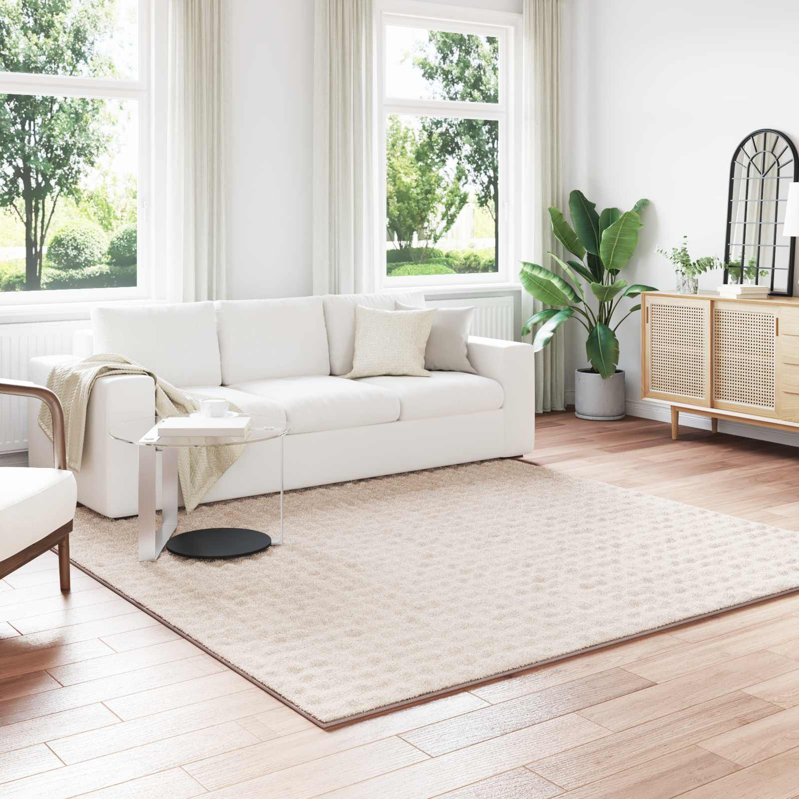 vidaXL Bereichsteppiche Quadratisch SIROLO Beige 240 x 240 cm