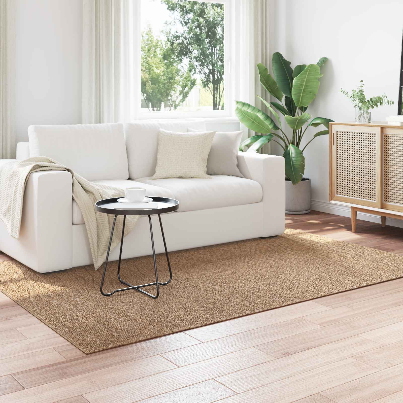 vidaXL Bereichsteppiche Moiré AGIRA Natur 200 x 140 cm Polyester