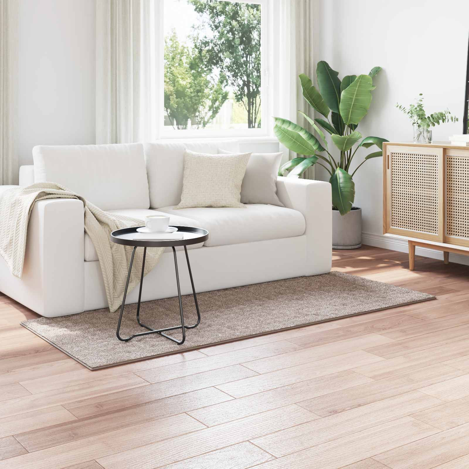 vidaXL Bereichsteppiche Rechtwinklig SIROLO Sand 200 x 80 cm Polyester
