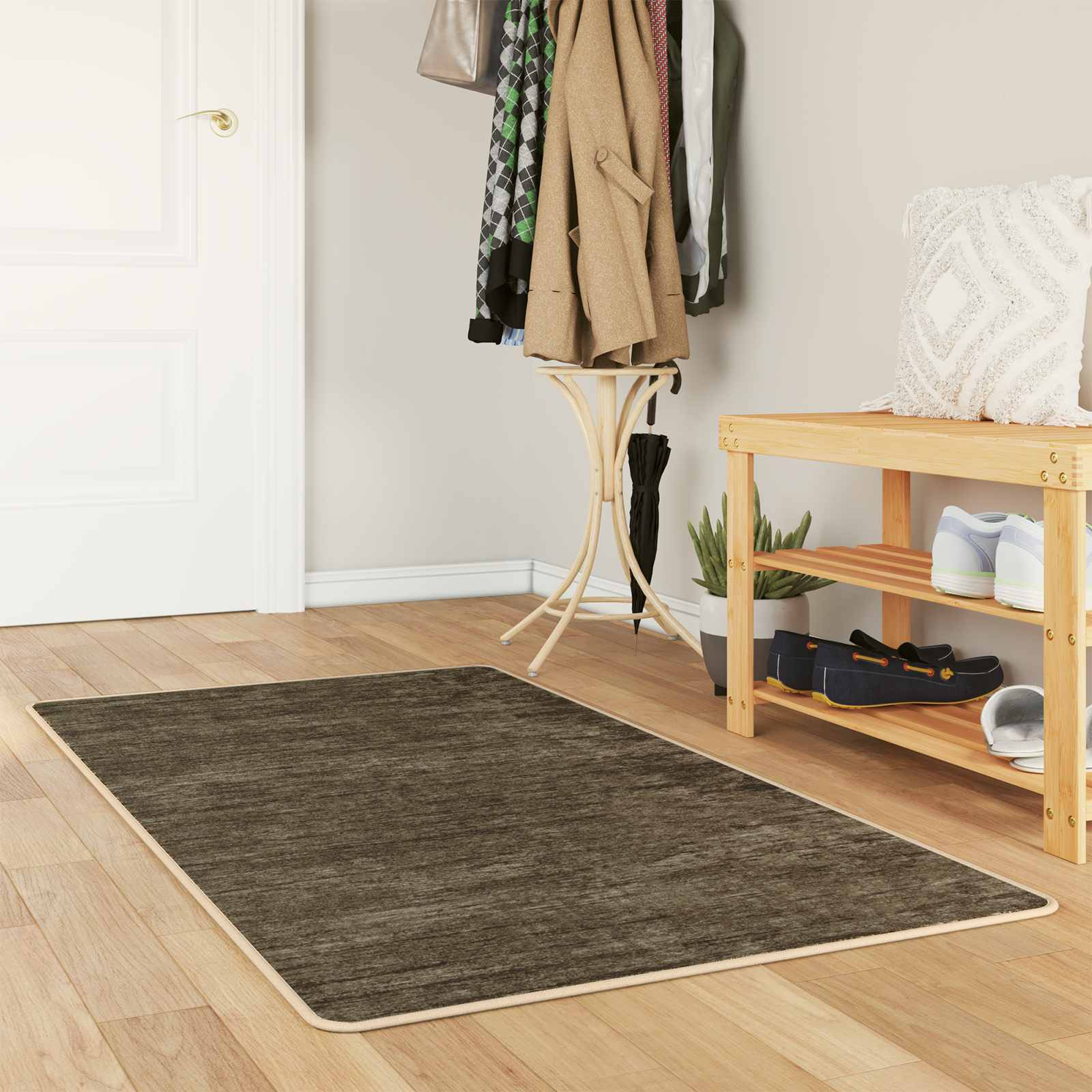 vidaXL Teppichläufer MARSA Waldgrün 80 x 150 cm Polyester und PVC