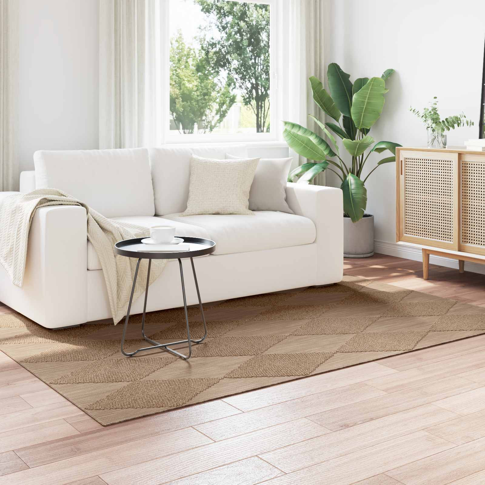 vidaXL Bereichsteppiche Rechtwinklig AGIRA Natur 230 x 160 cm