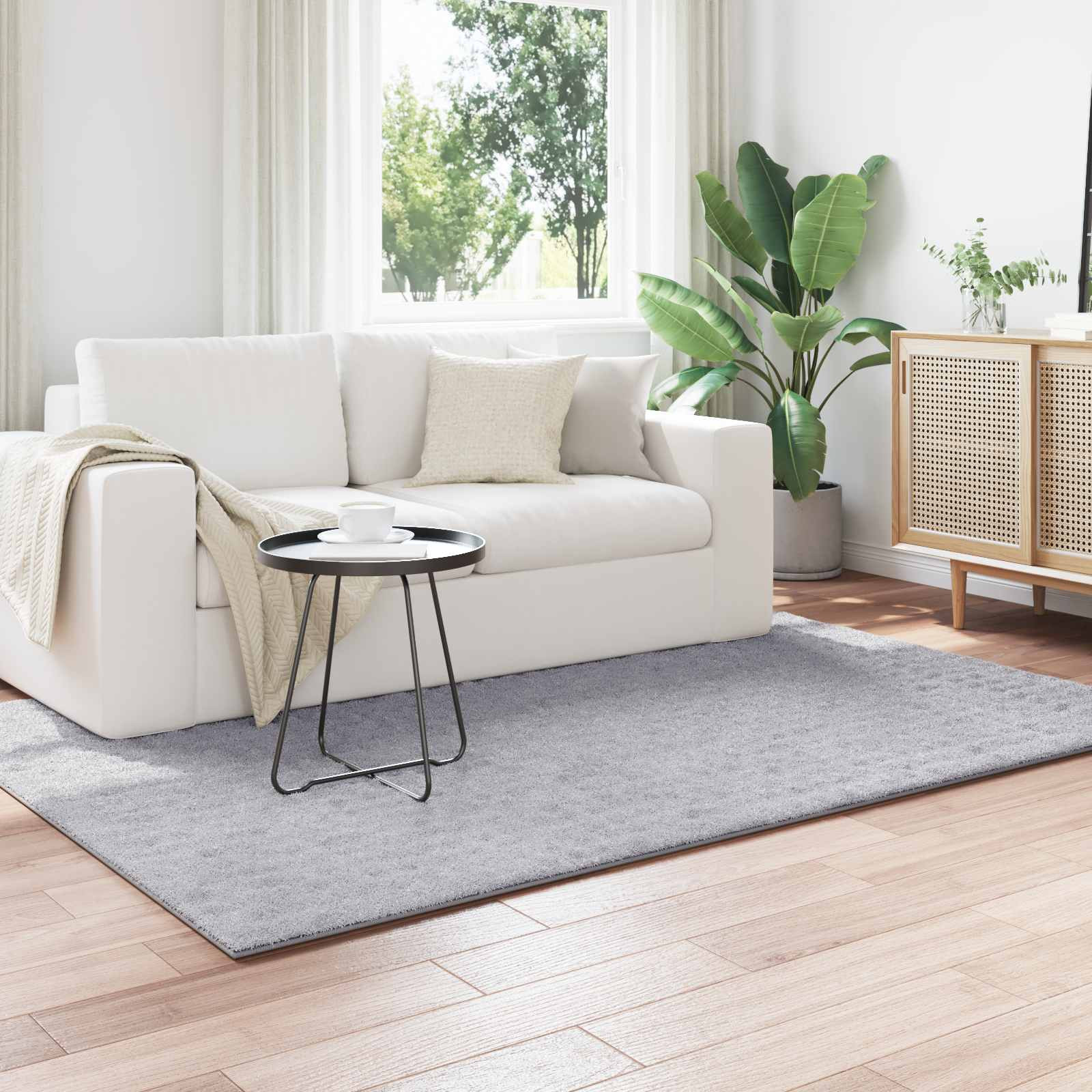 vidaXL Bereichsteppiche Rechtwinklig SIROLO Grau 170 x 120 cm