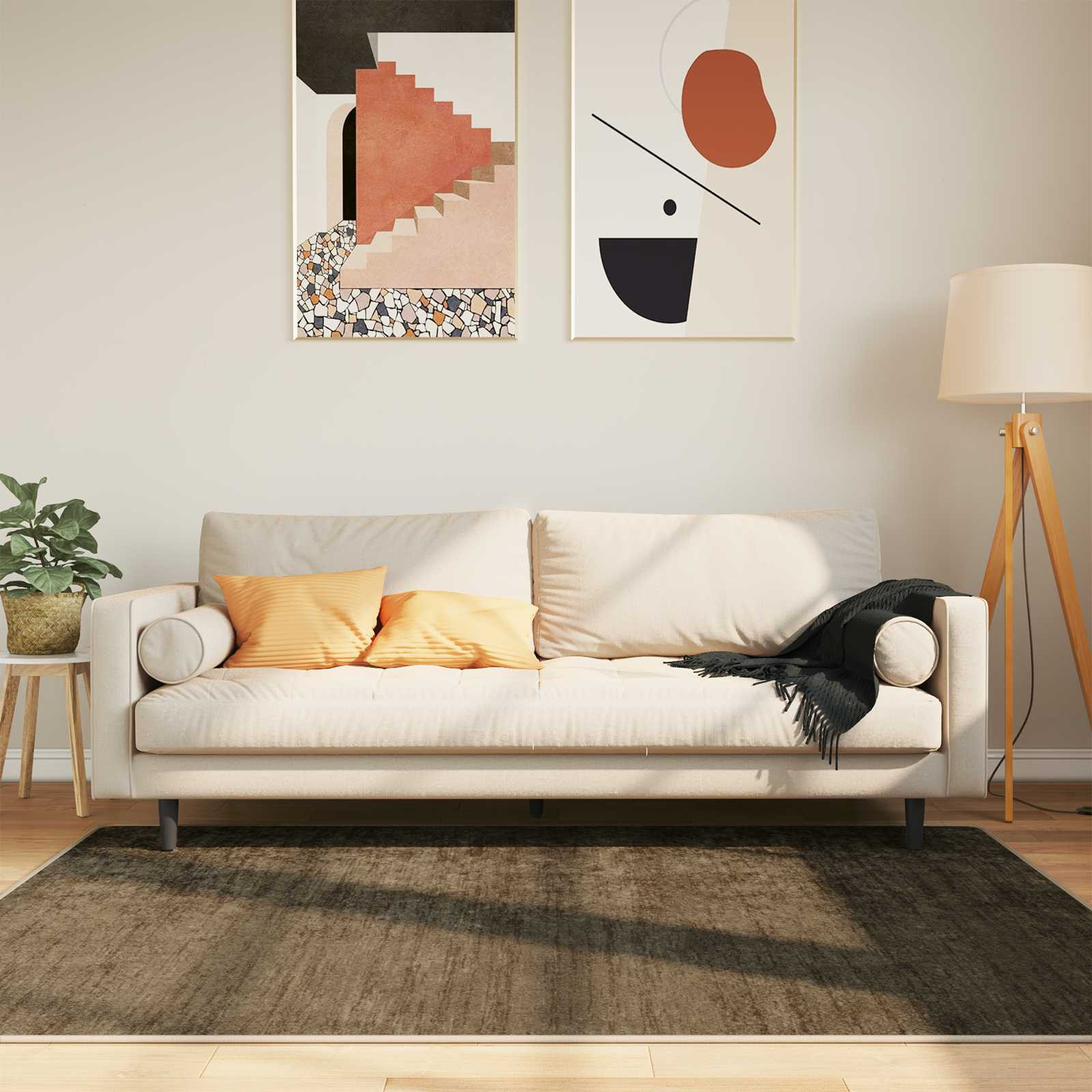 vidaXL Teppichläufer MARSA Waldgrün 120 x 170 cm Polyester und PVC