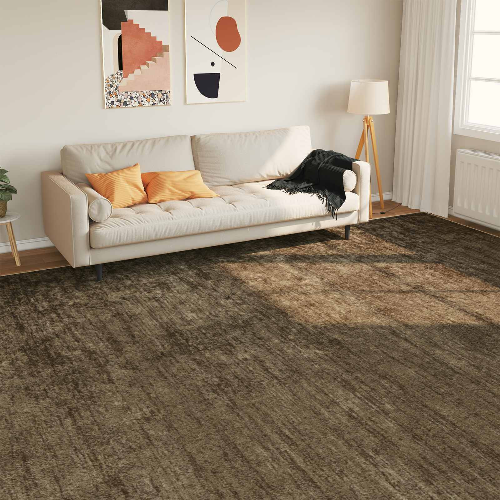 vidaXL Teppichläufer MARSA Waldgrün 300 x 400 cm Polyester und PVC