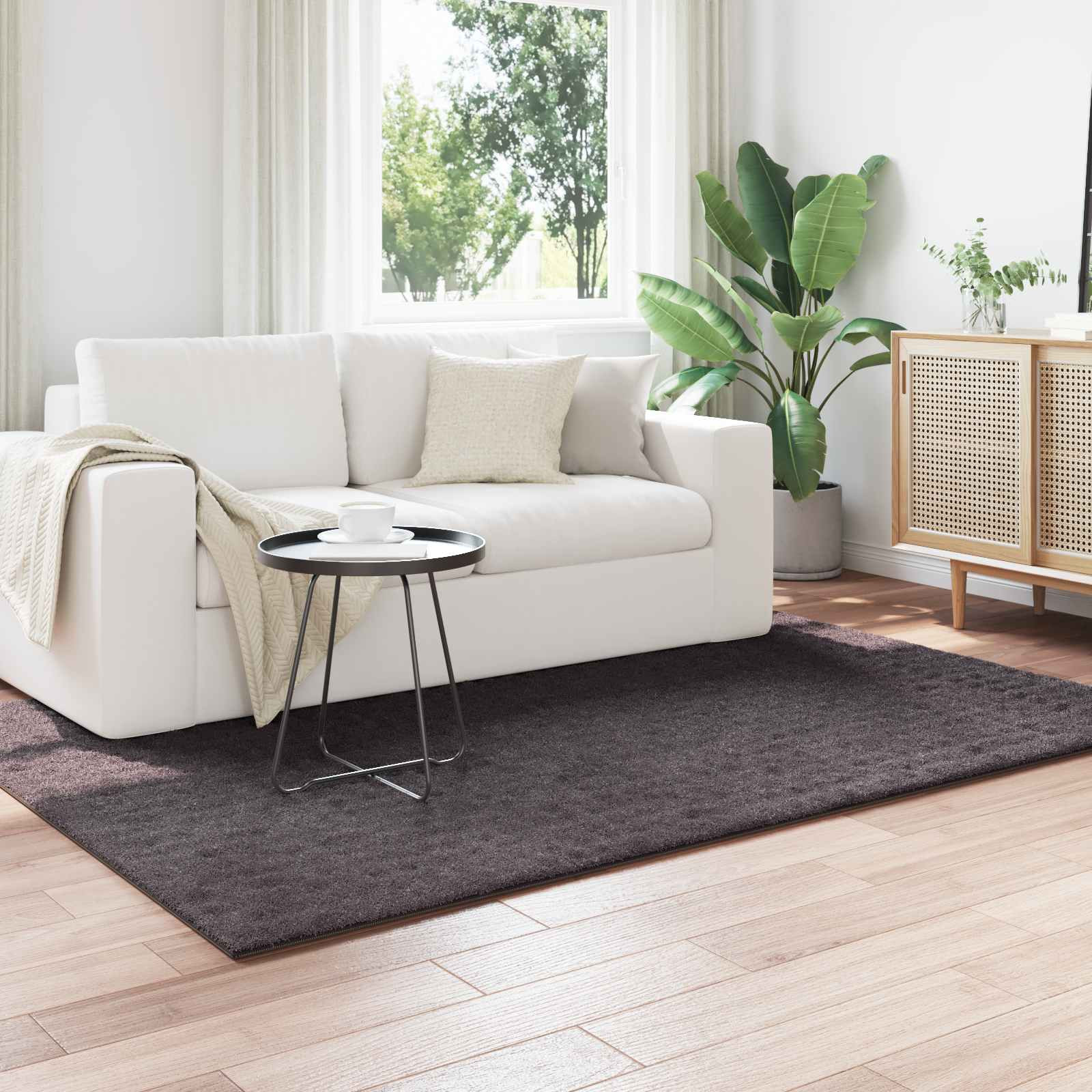 vidaXL Bereichsteppiche SIROLO Anthrazit 170 x 120 cm Polyester