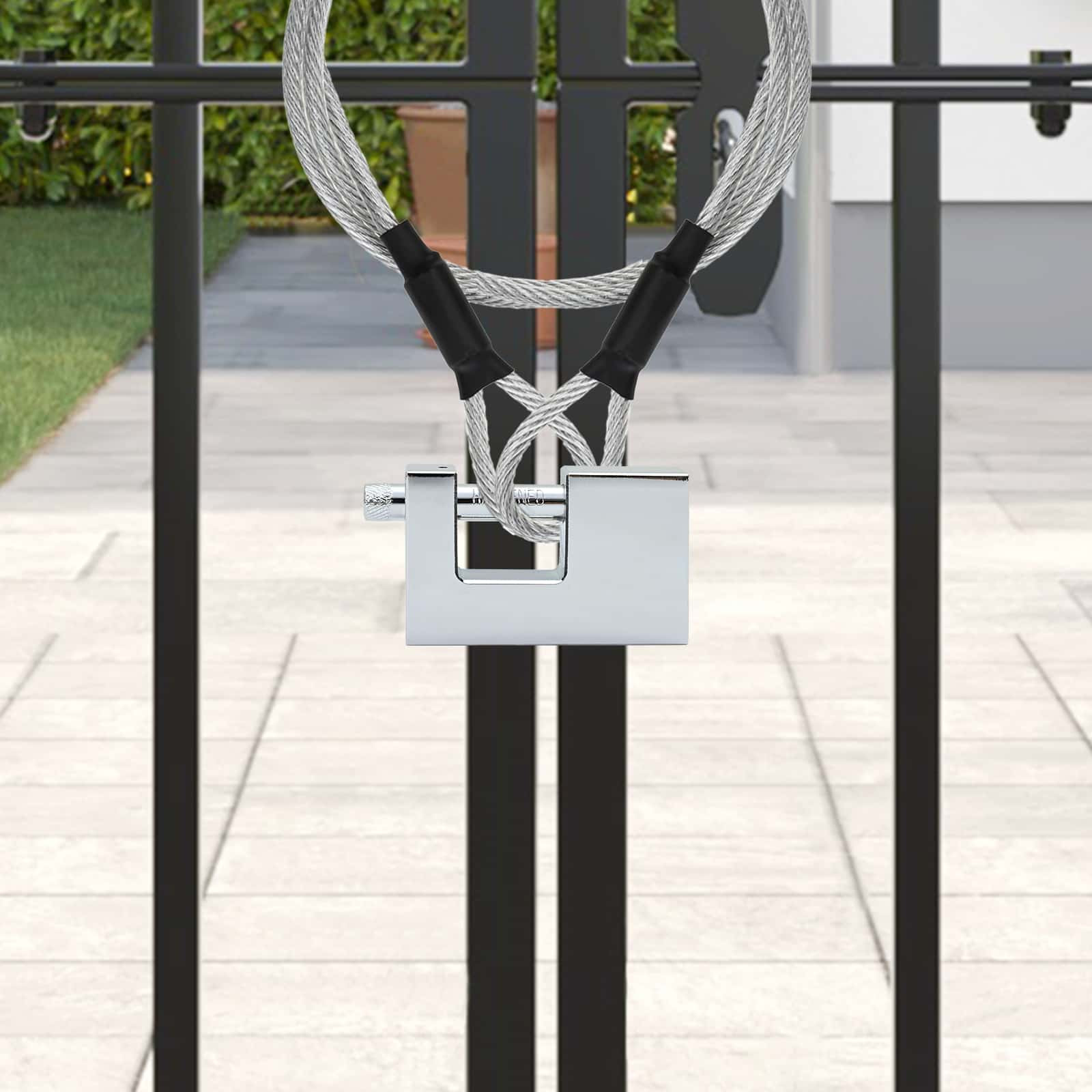 vidaXL Vorhängeschloss 2 pcs Silber Stahl