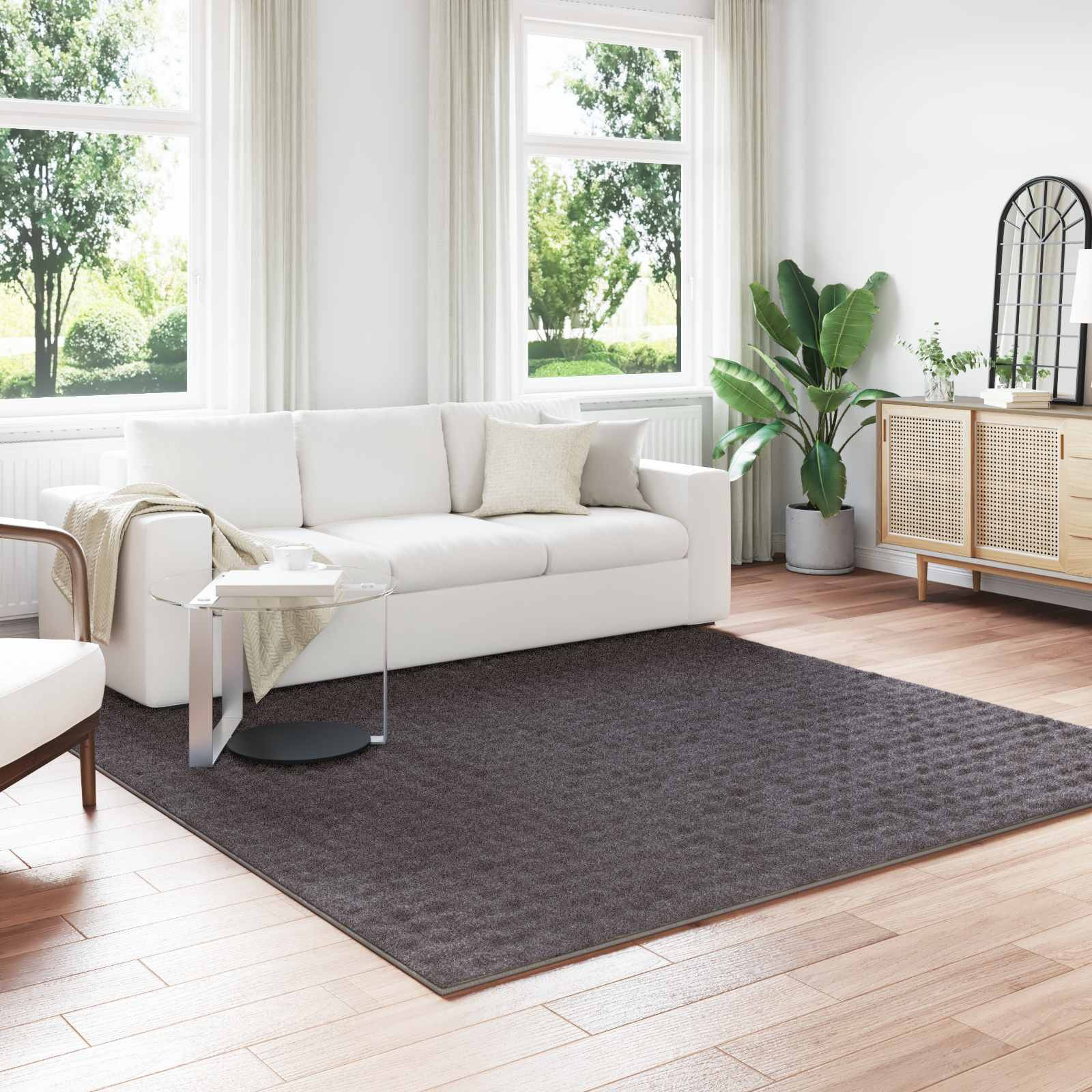 vidaXL Bereichsteppiche SIROLO Anthrazit 240 x 240 cm Polyester
