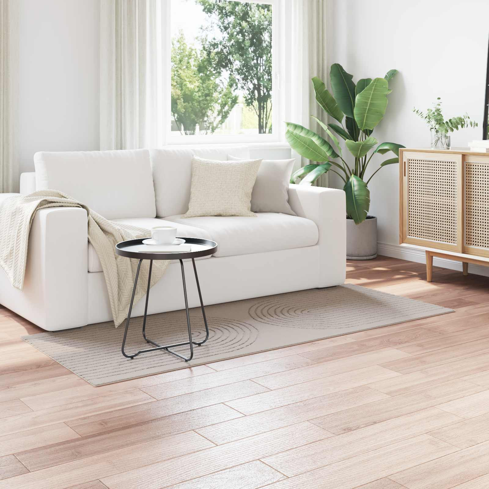 vidaXL Bereichsteppiche Rechtwinklig GALATI Creme 200 x 80 cm