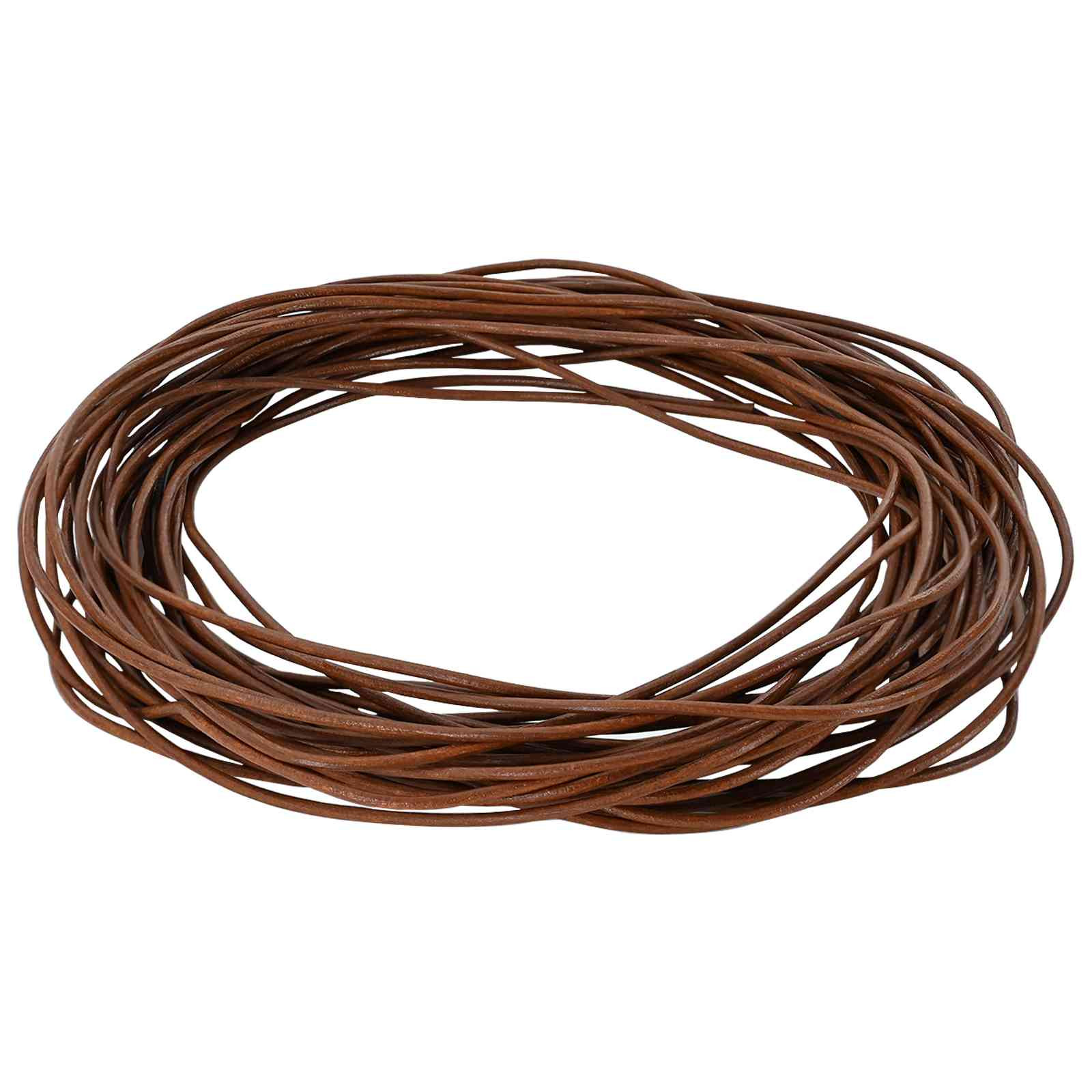 vidaXL Leder Schnur Hellbraun Ø1,5 mm x 5 m Leder