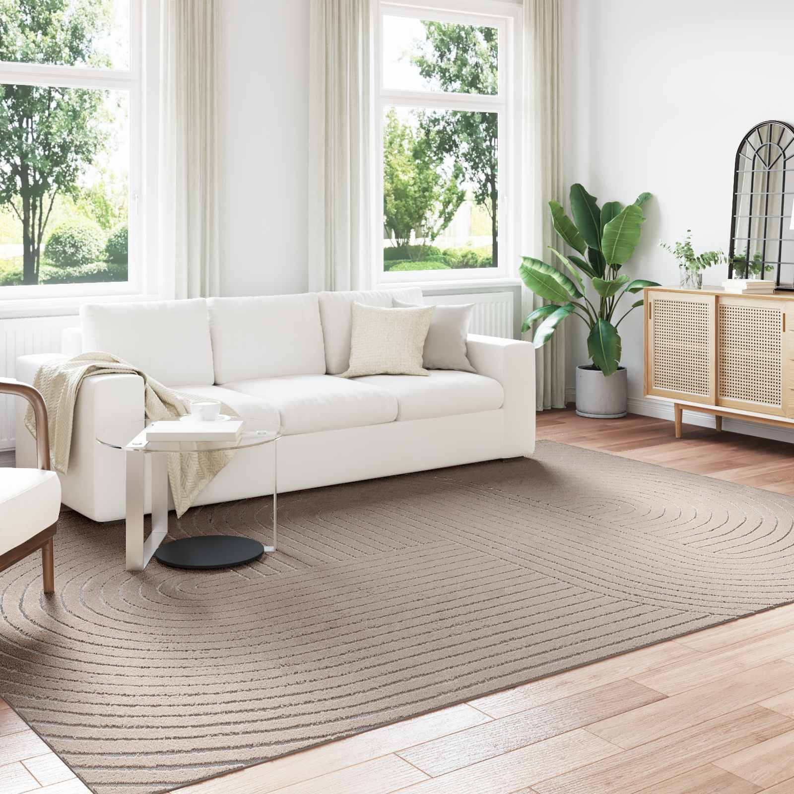 vidaXL Bereichsteppiche PALMERAS Beige 280 x 200 cm Polyester
