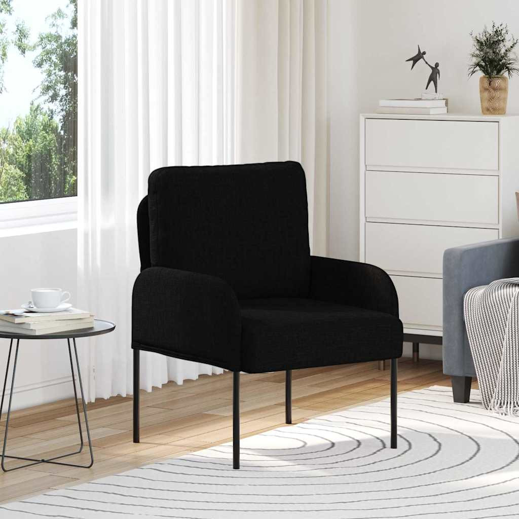 vidaXL Sofas mit Kissen 55cm Schwarz Sperrholz