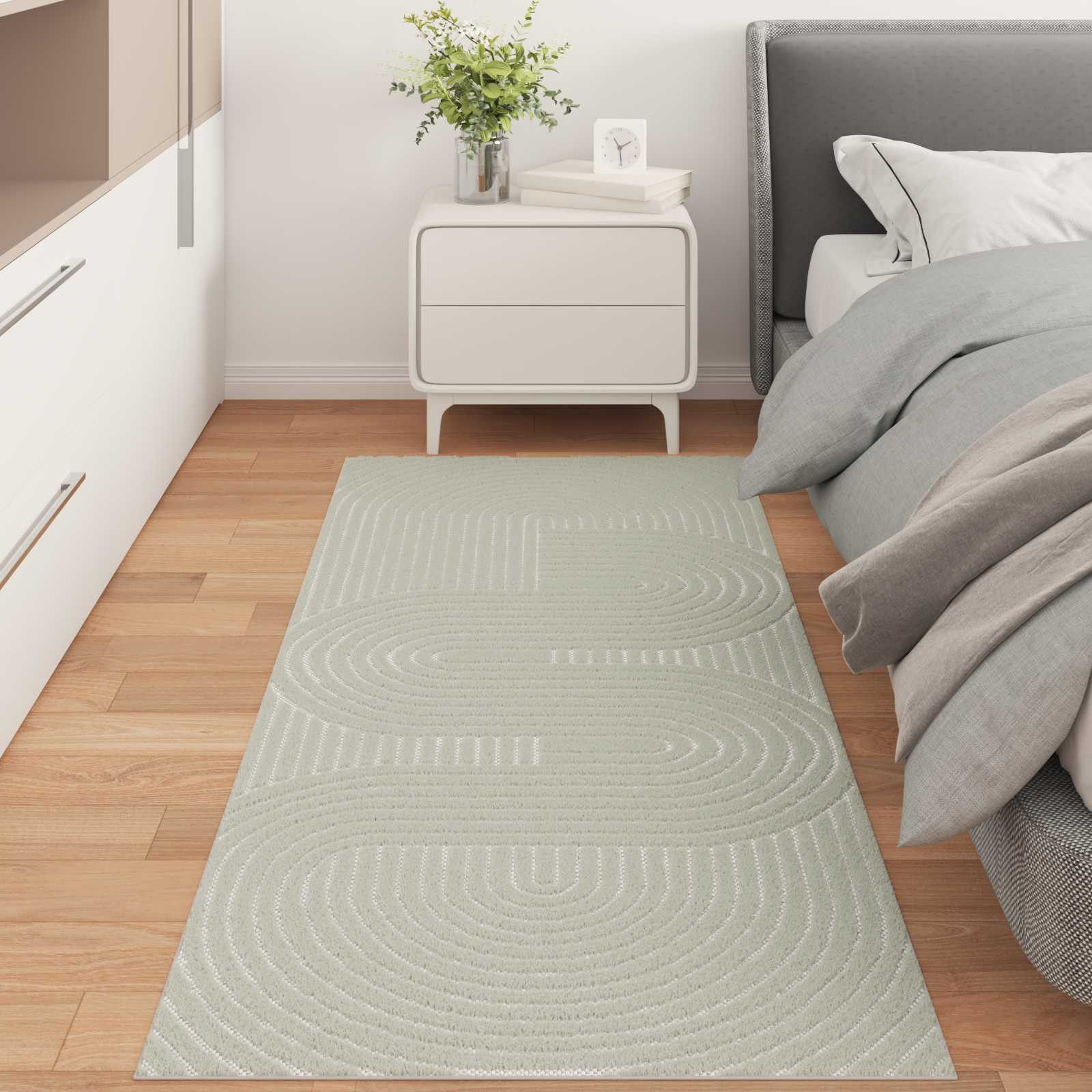 vidaXL Bereichsteppiche PALMERAS Grün 80 x 150 cm Polyester
