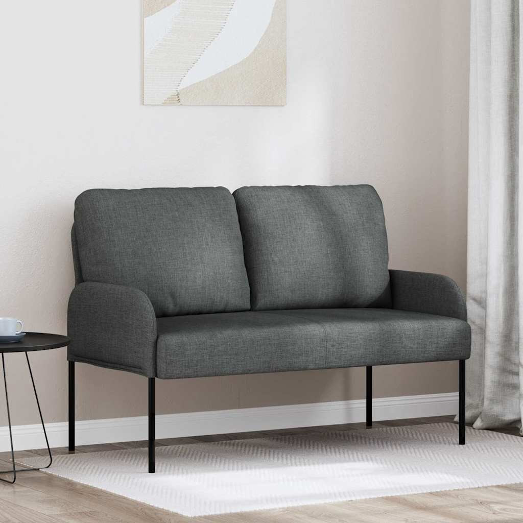 vidaXL Sofas mit Kissen 110cm Dunkelgrau Sperrholz