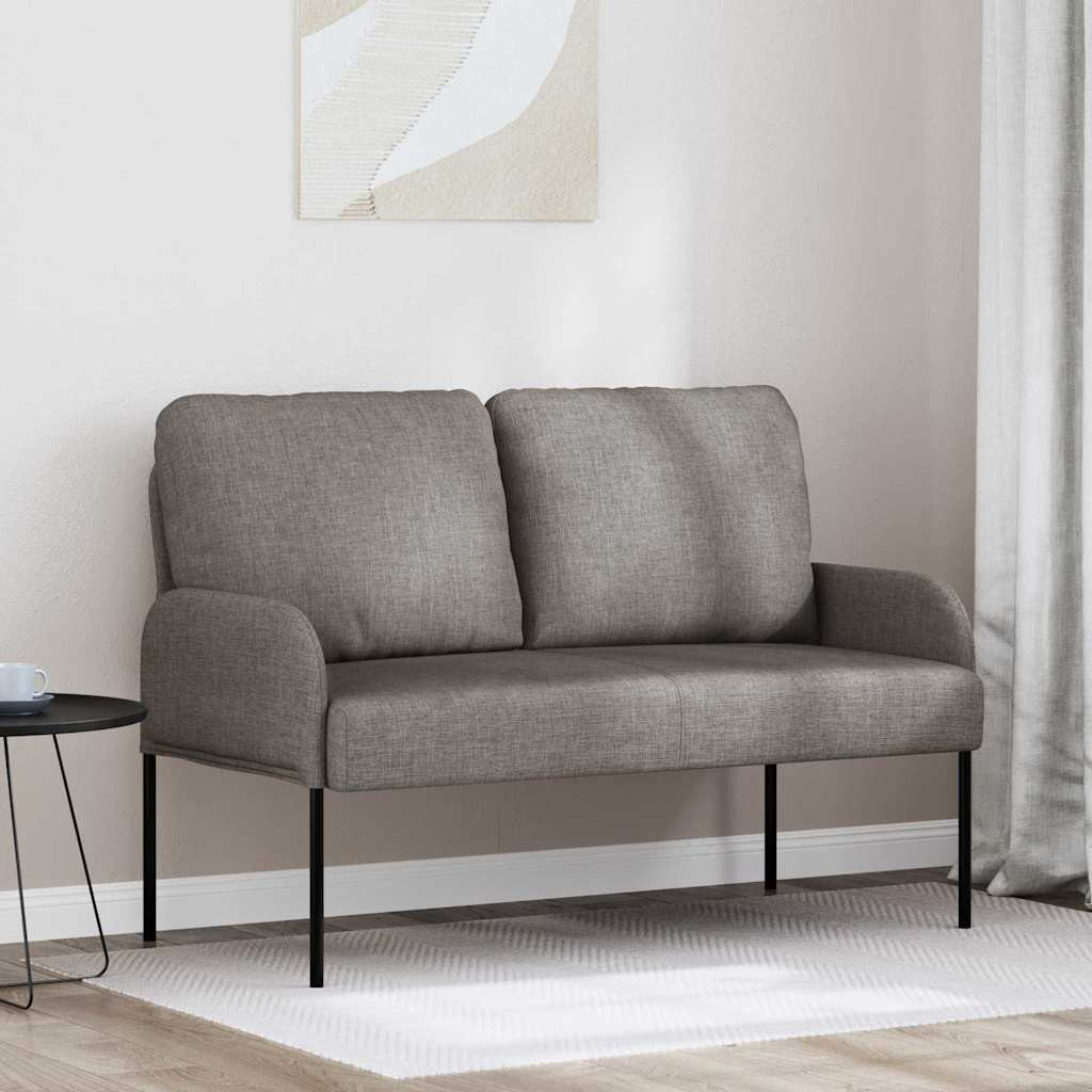 vidaXL Sofas mit Kissen 110cm Taupe Sperrholz