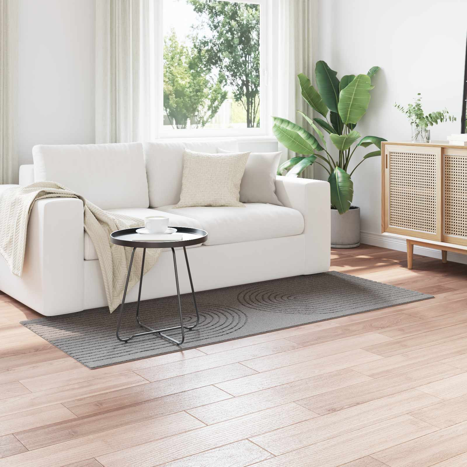 vidaXL Bereichsteppiche Rechtwinklig GALATI Grau 200 x 80 cm Polyester
