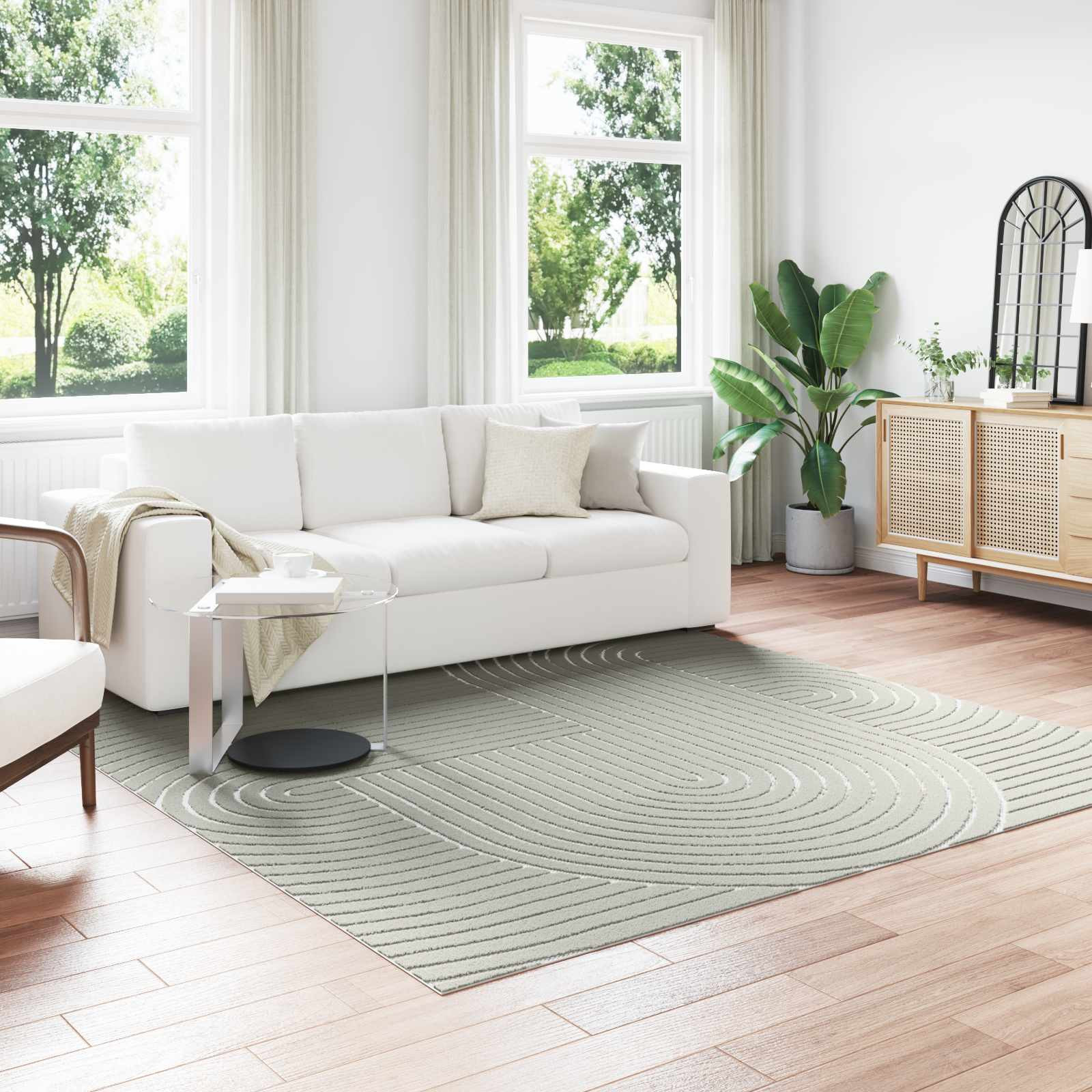 vidaXL Bereichsteppiche PALMERAS Grün 240 x 240 cm Polyester