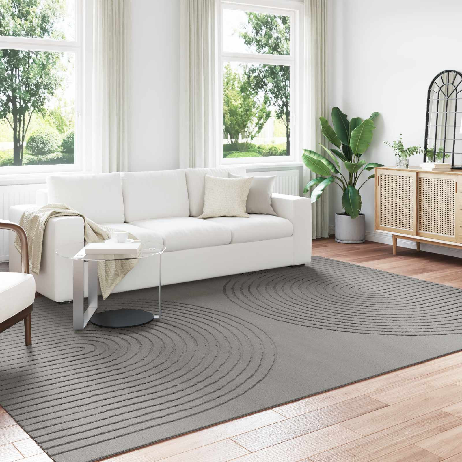 vidaXL Bereichsteppiche Rechtwinklig GALATI Grau 280 x 200 cm