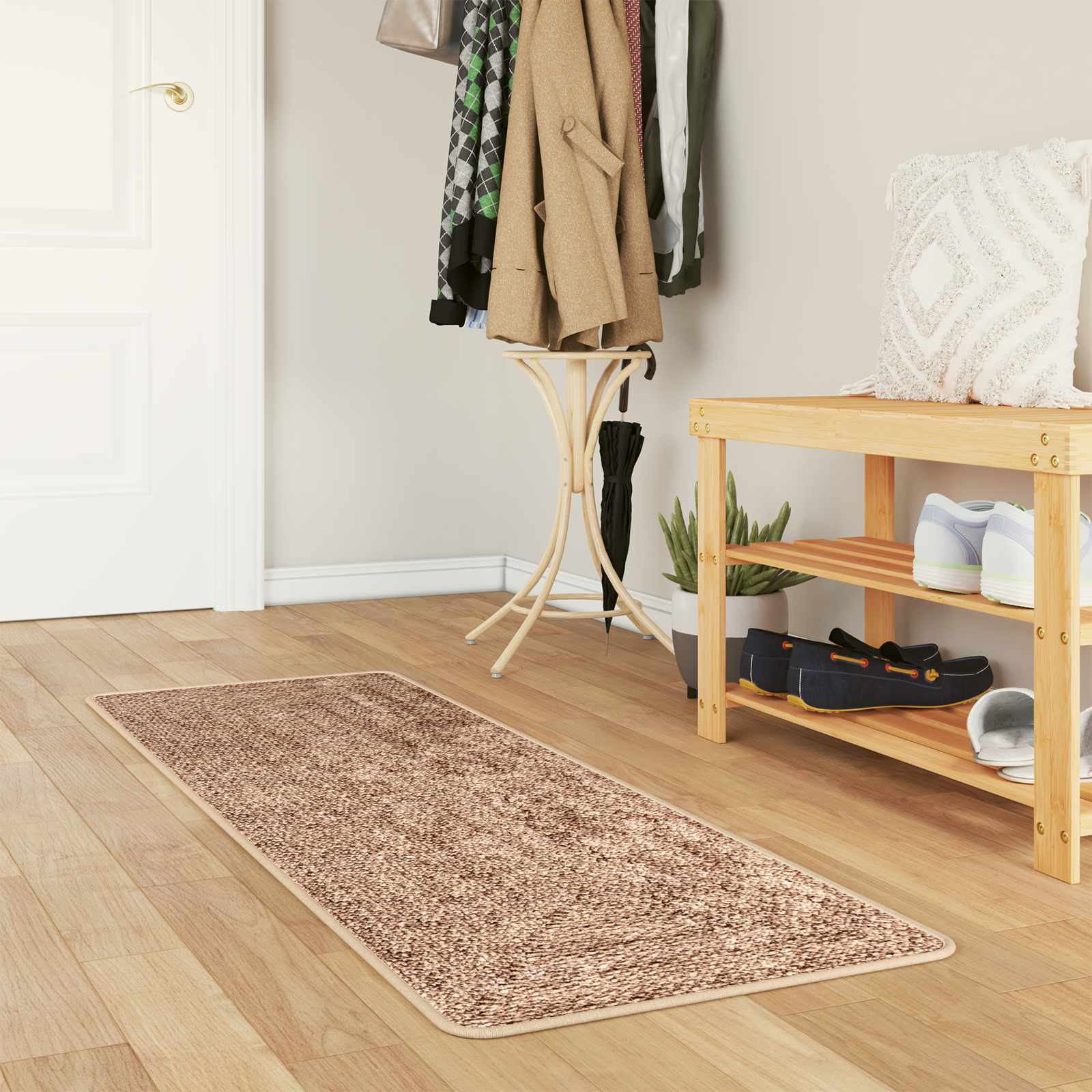 vidaXL Teppichläufer MARSA Gelb 50 x 200 cm Polyester und PVC