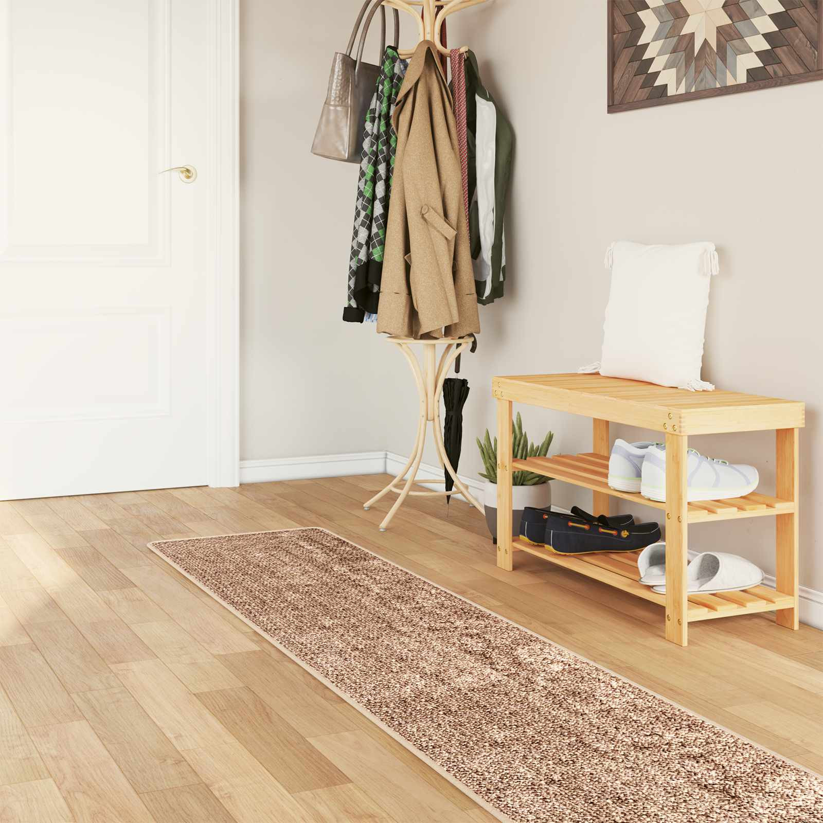 vidaXL Teppichläufer MARSA Gelb 50 x 300 cm Polyester und PVC