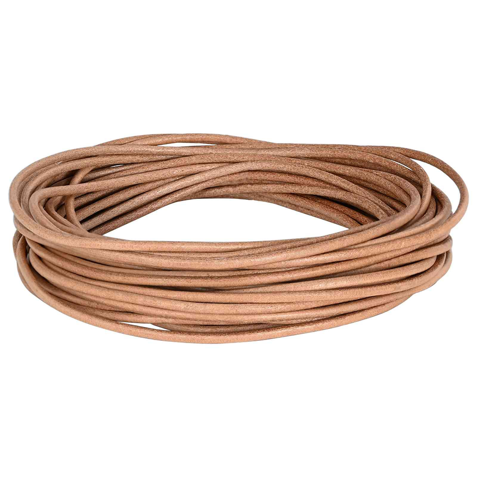 vidaXL Leder Schnur Braun Ø2,5 mm x 50 m Leder