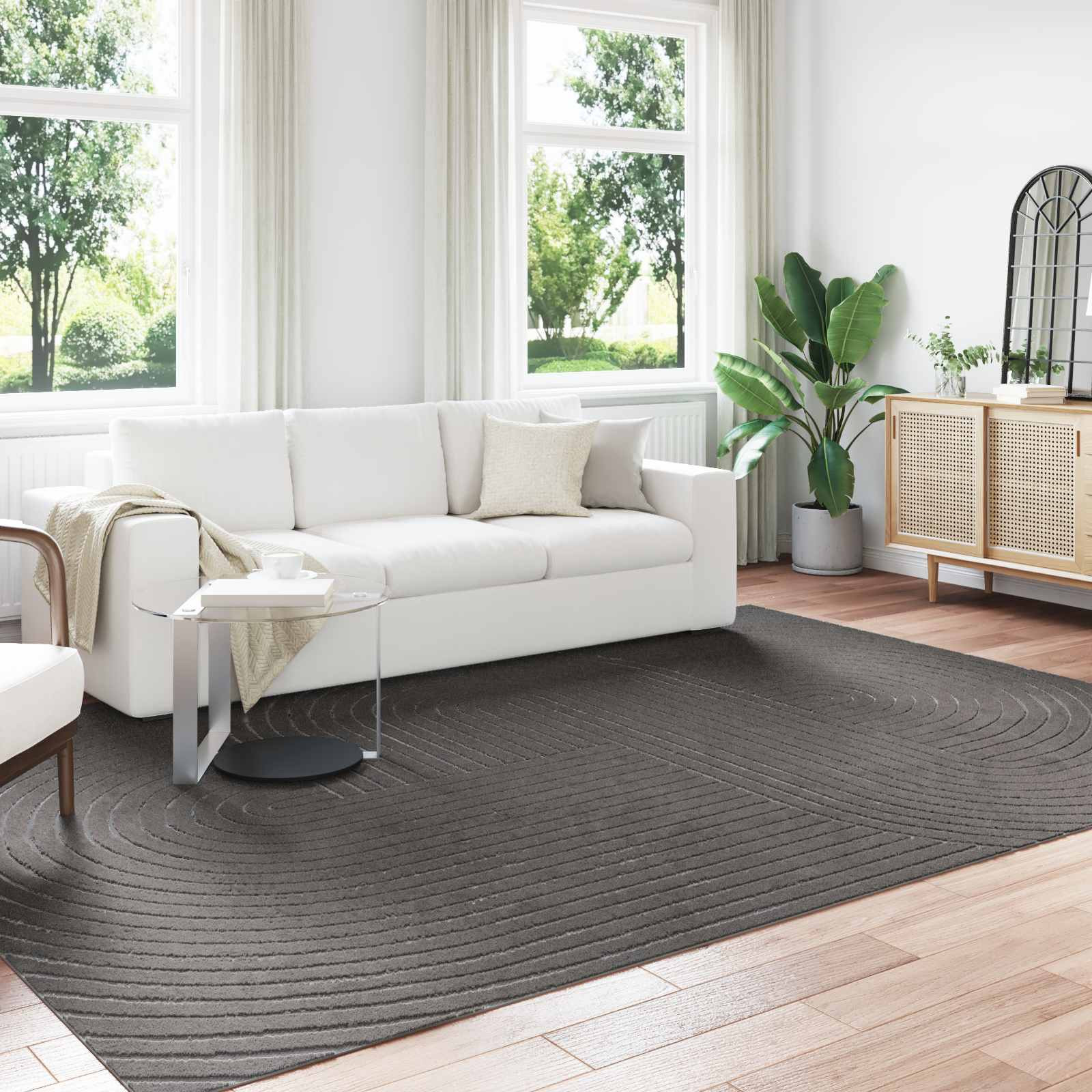 vidaXL Bereichsteppiche PALMERAS Anthrazit 340 x 240 cm Polyester