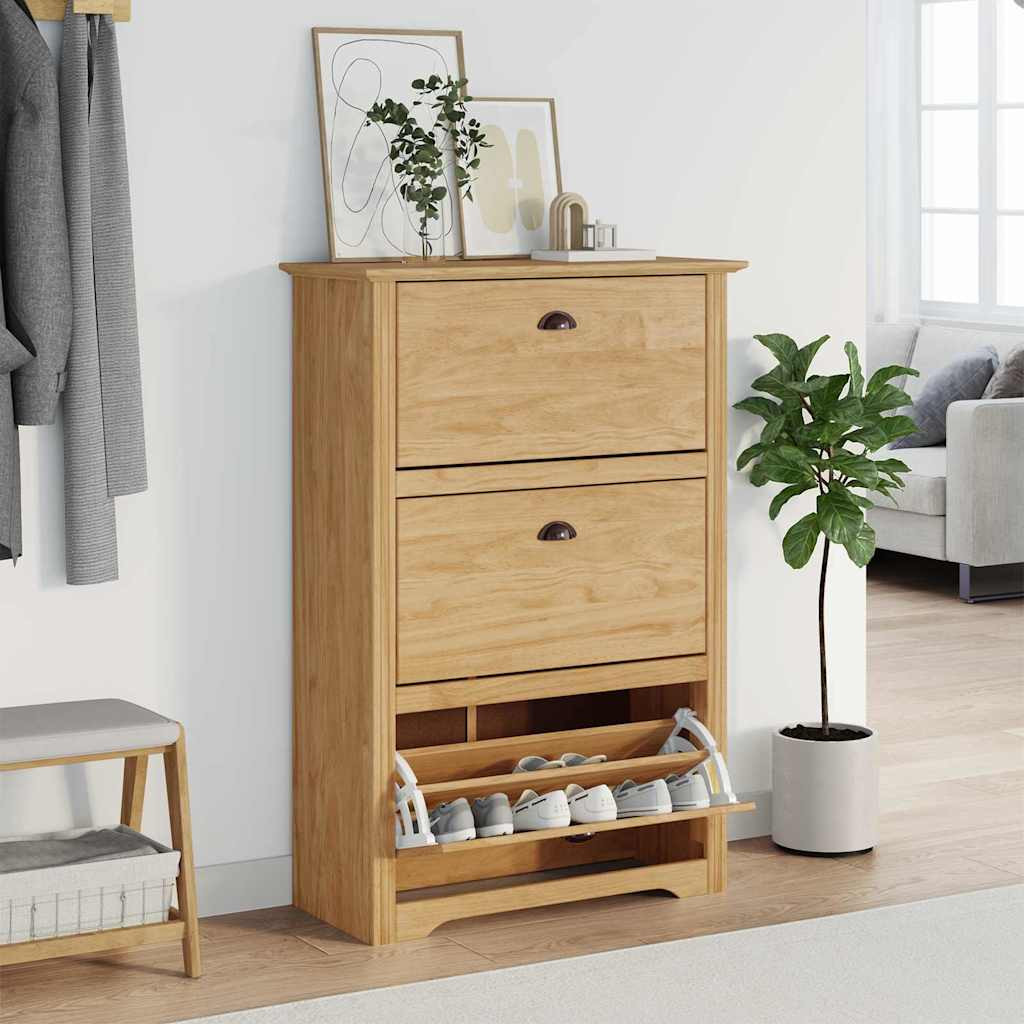 vidaXL Schuhregal BODO Honigbraun 80 x 35 x 118 cm Holzwerkstoff