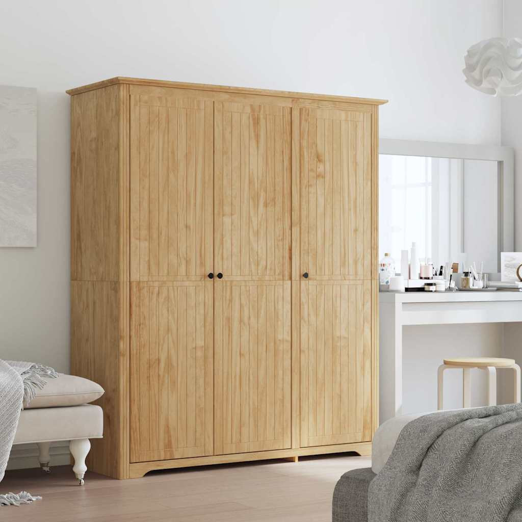 vidaXL Kleiderschrank mit Speicher BODO Honigbraun 146 x 53,5 x 173 cm