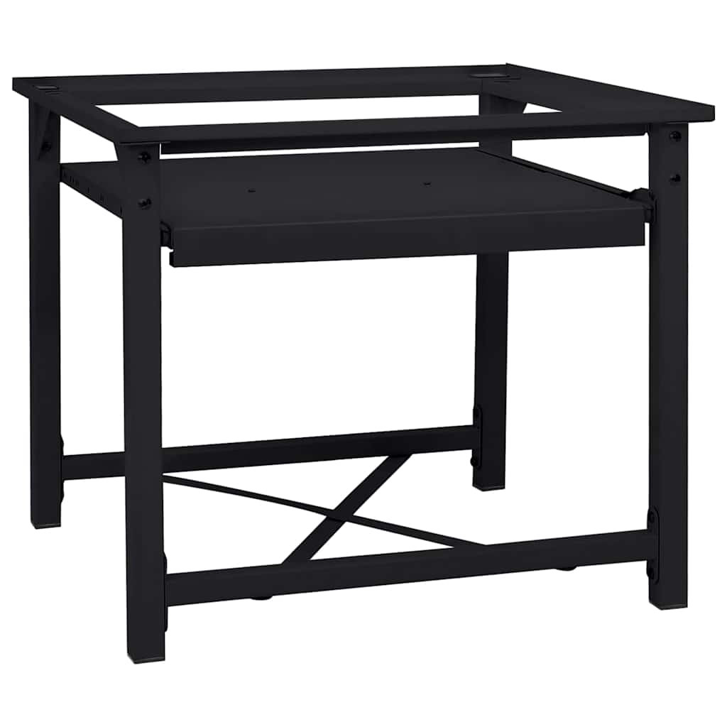 vidaXL Waschmaschinen-Podest Schwarz 60 x 56 x 52 cm Stahl