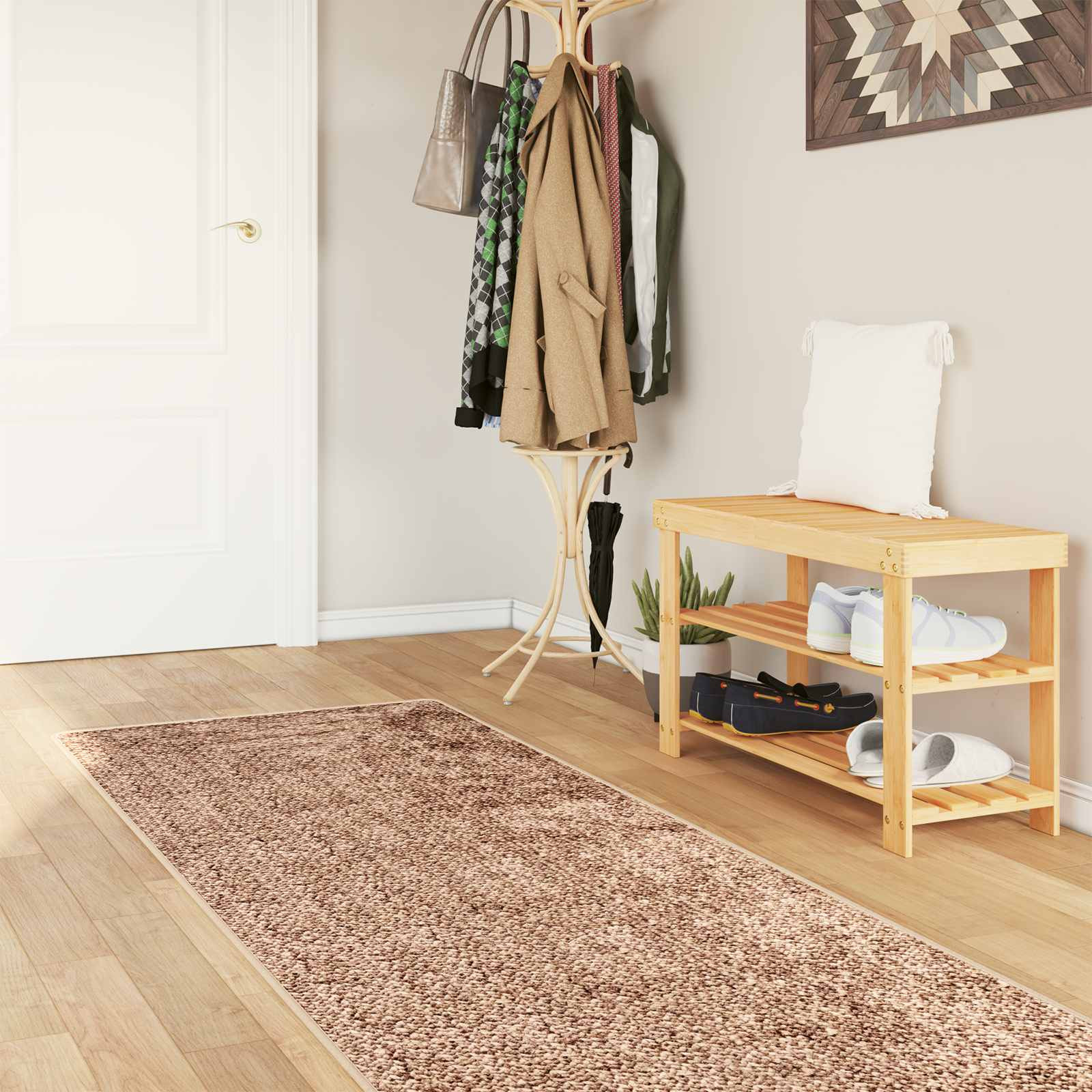 vidaXL Teppichläufer MARSA Gelb 100 x 400 cm Polyester und PVC
