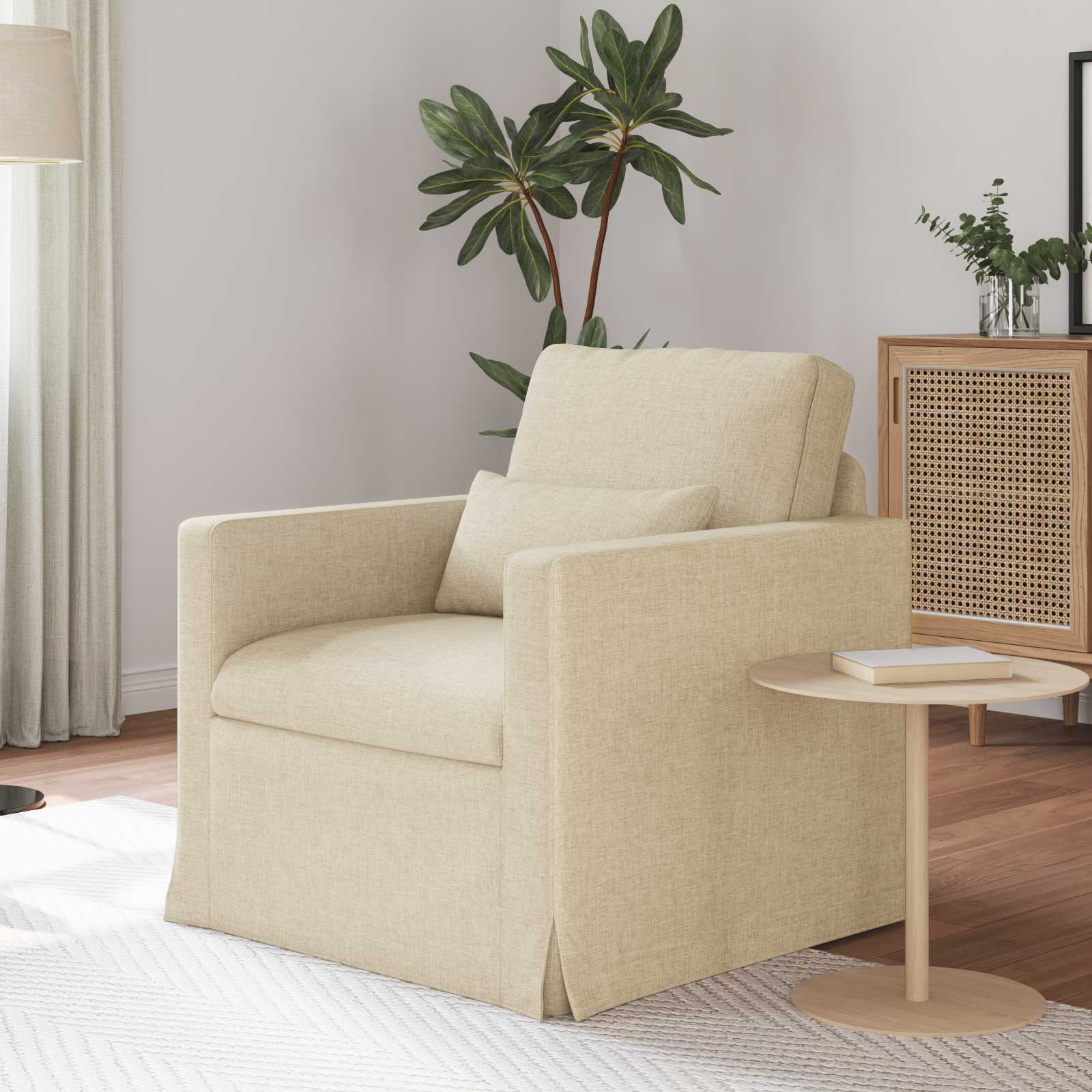vidaXL Sofa Creme 78 x 78 x 80 cm Stoff