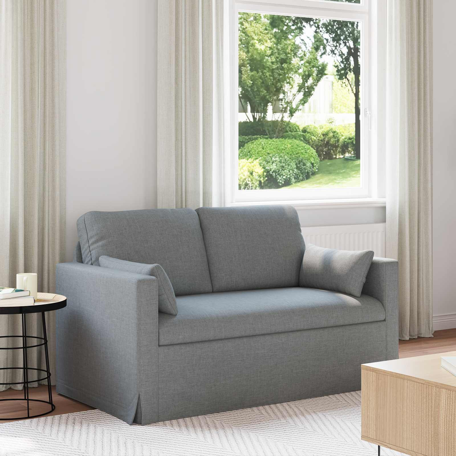 vidaXL Sofa Hellgrau 139 x 78 x 80 cm Stoff