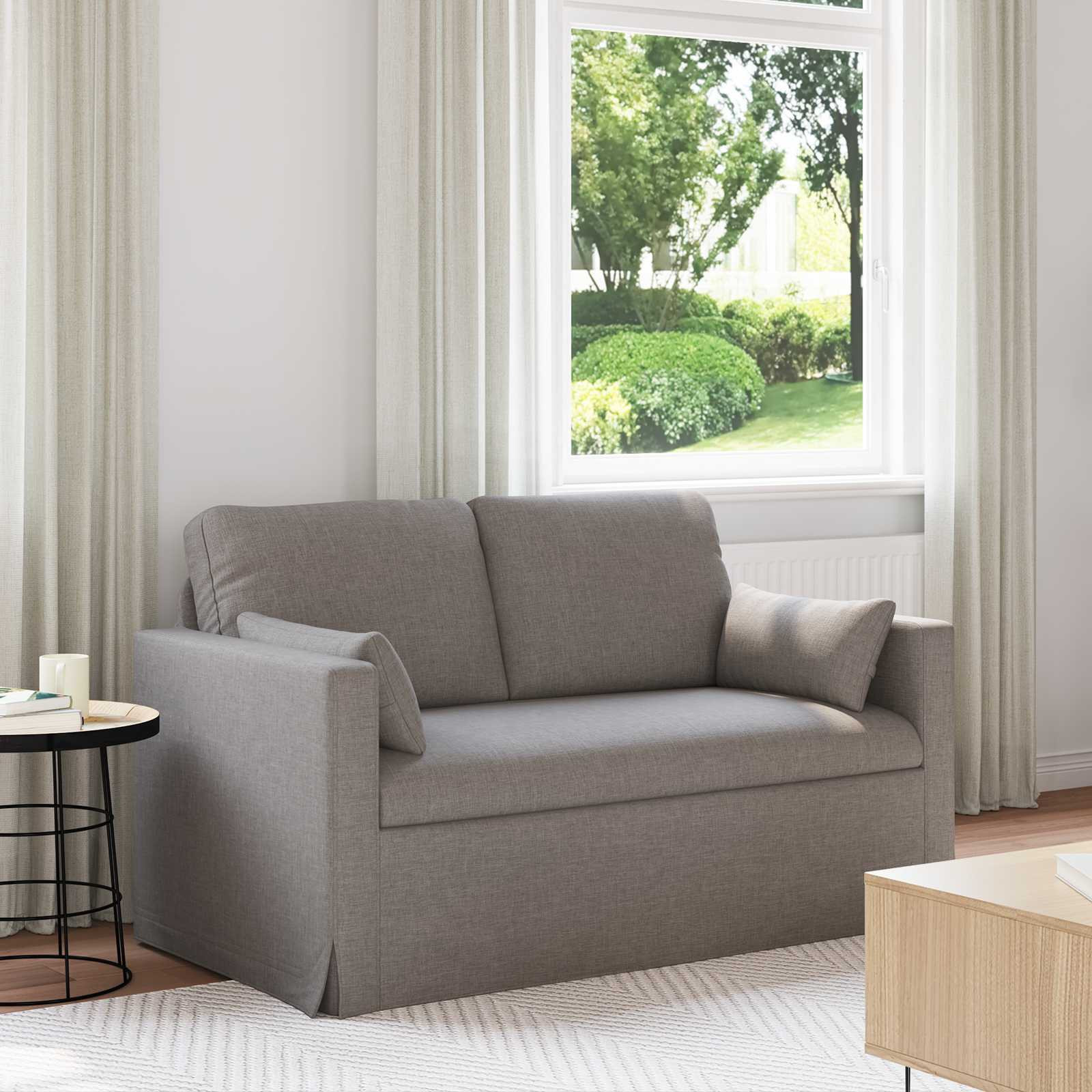 vidaXL Sofa Taupe 139 x 78 x 80 cm Stoff