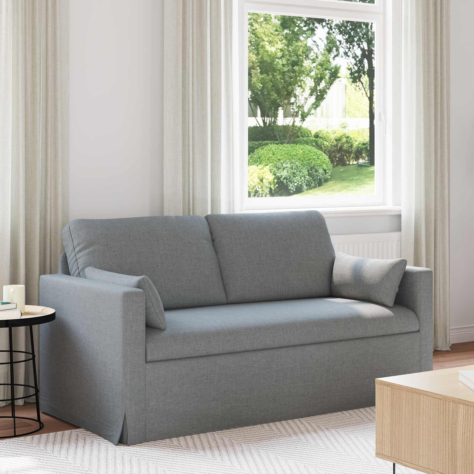 vidaXL Sofa Hellgrau 158 x 78 x 80 cm Stoff