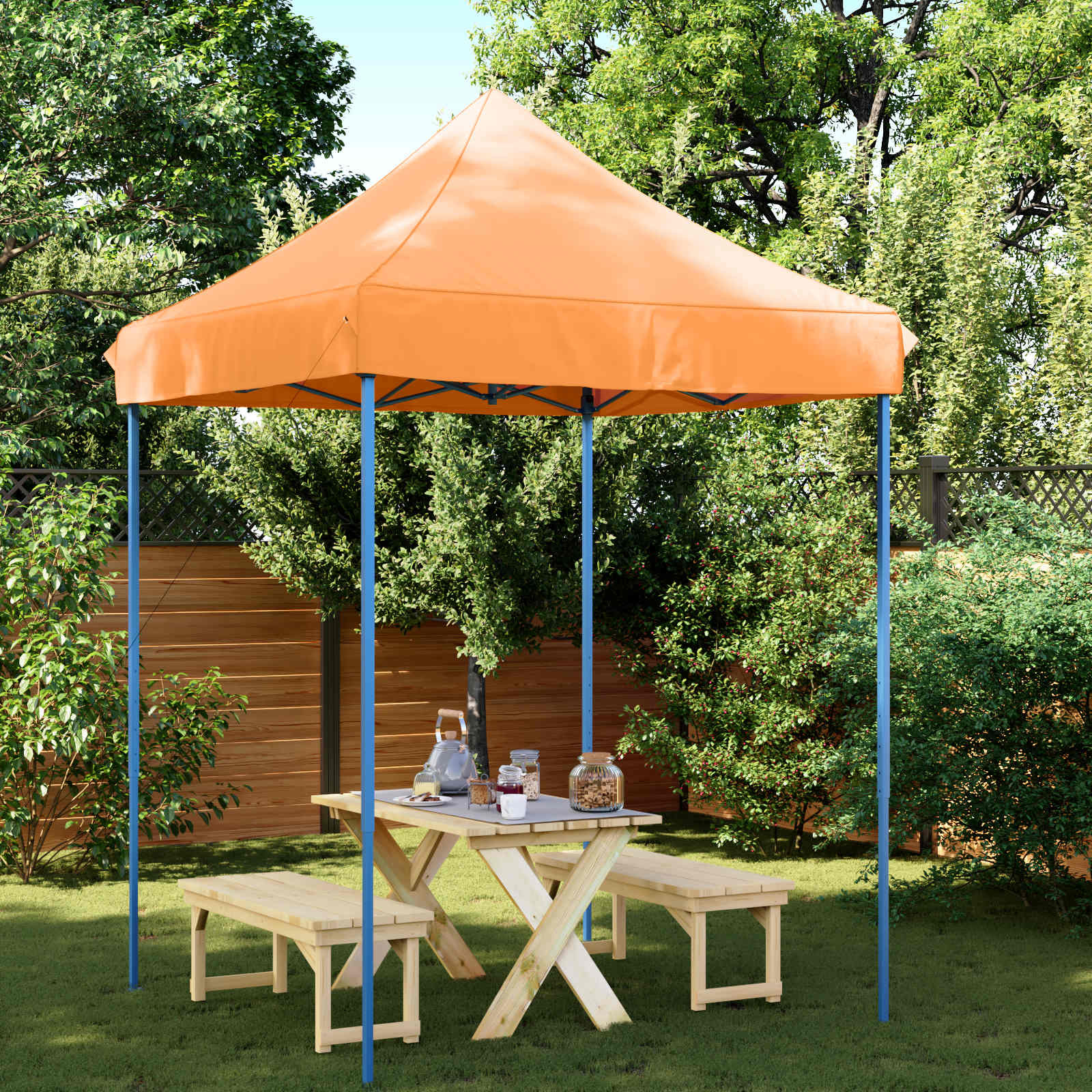 vidaXL Party-Zelt Orange 200 x 200 x 306 cm Oxford-Stoff